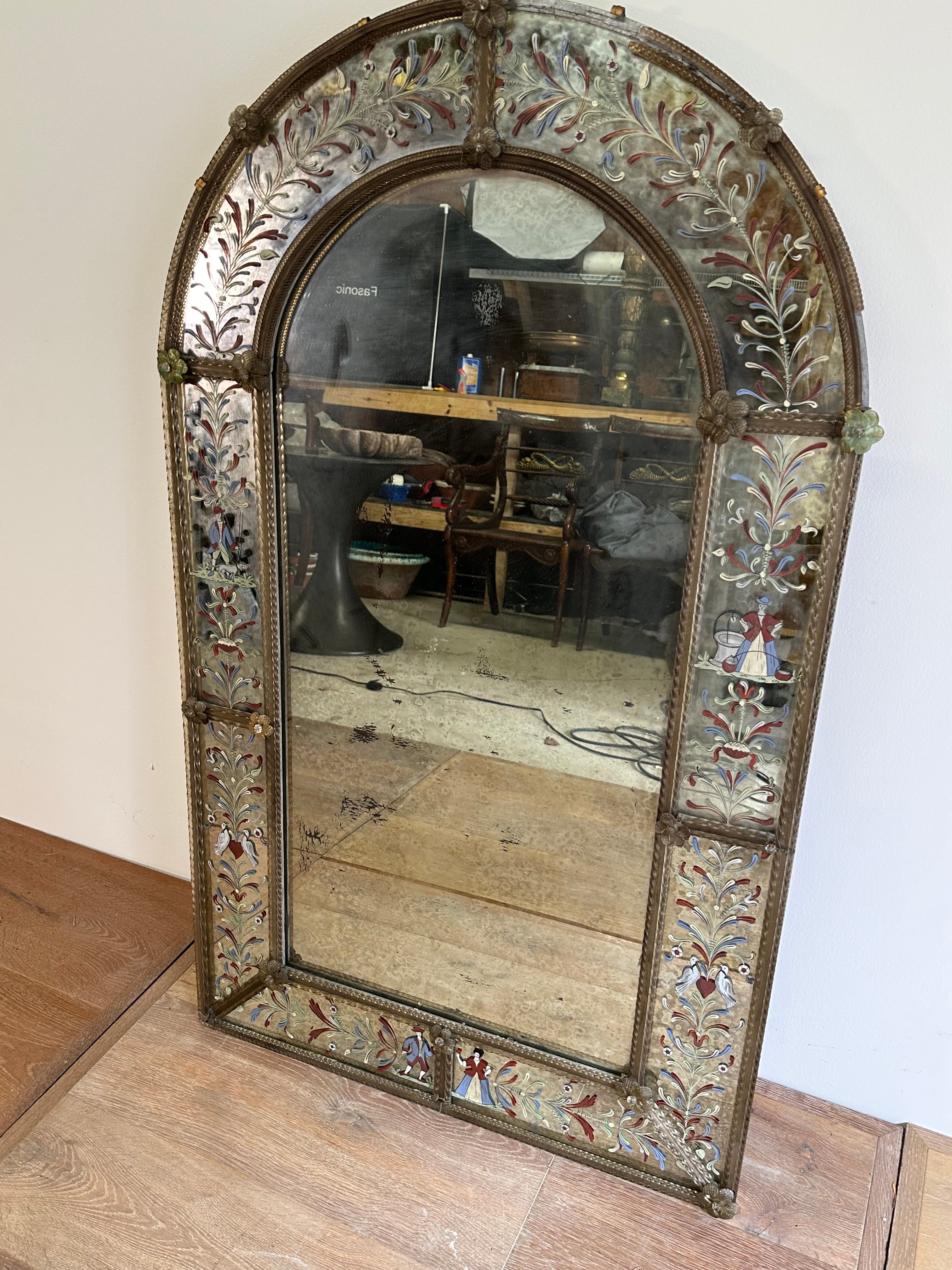 Venetian Painted Mirror c1850s