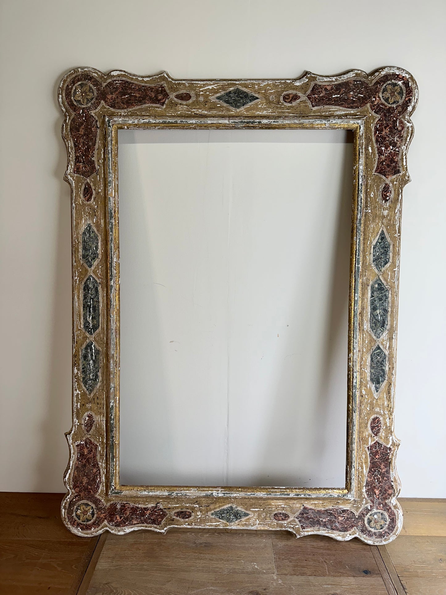 Italian Painted Wooden Mirror