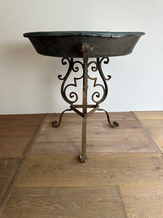 Copper Vessel On Iron Stand  c1880