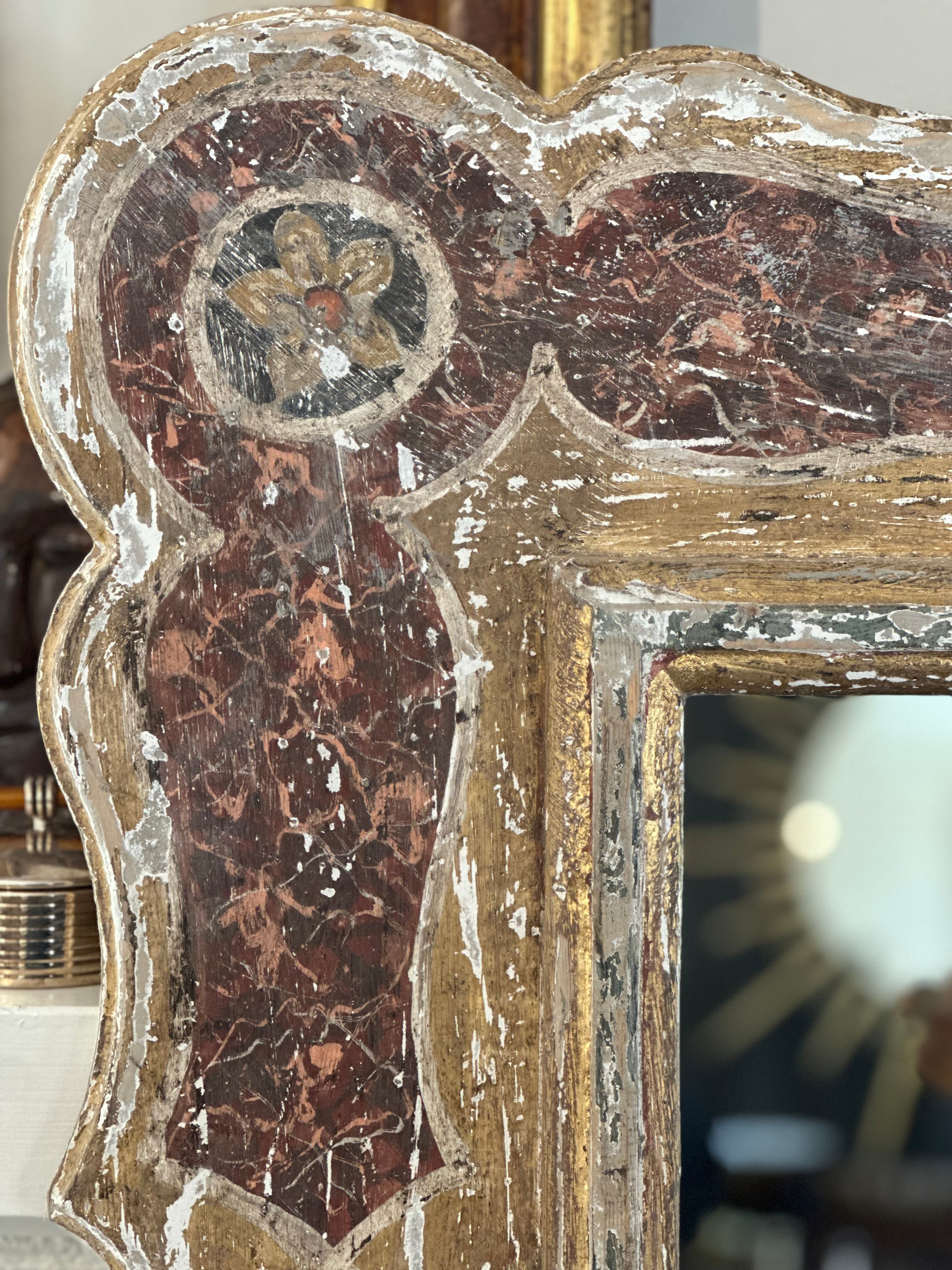 Italian Painted Wooden Mirror