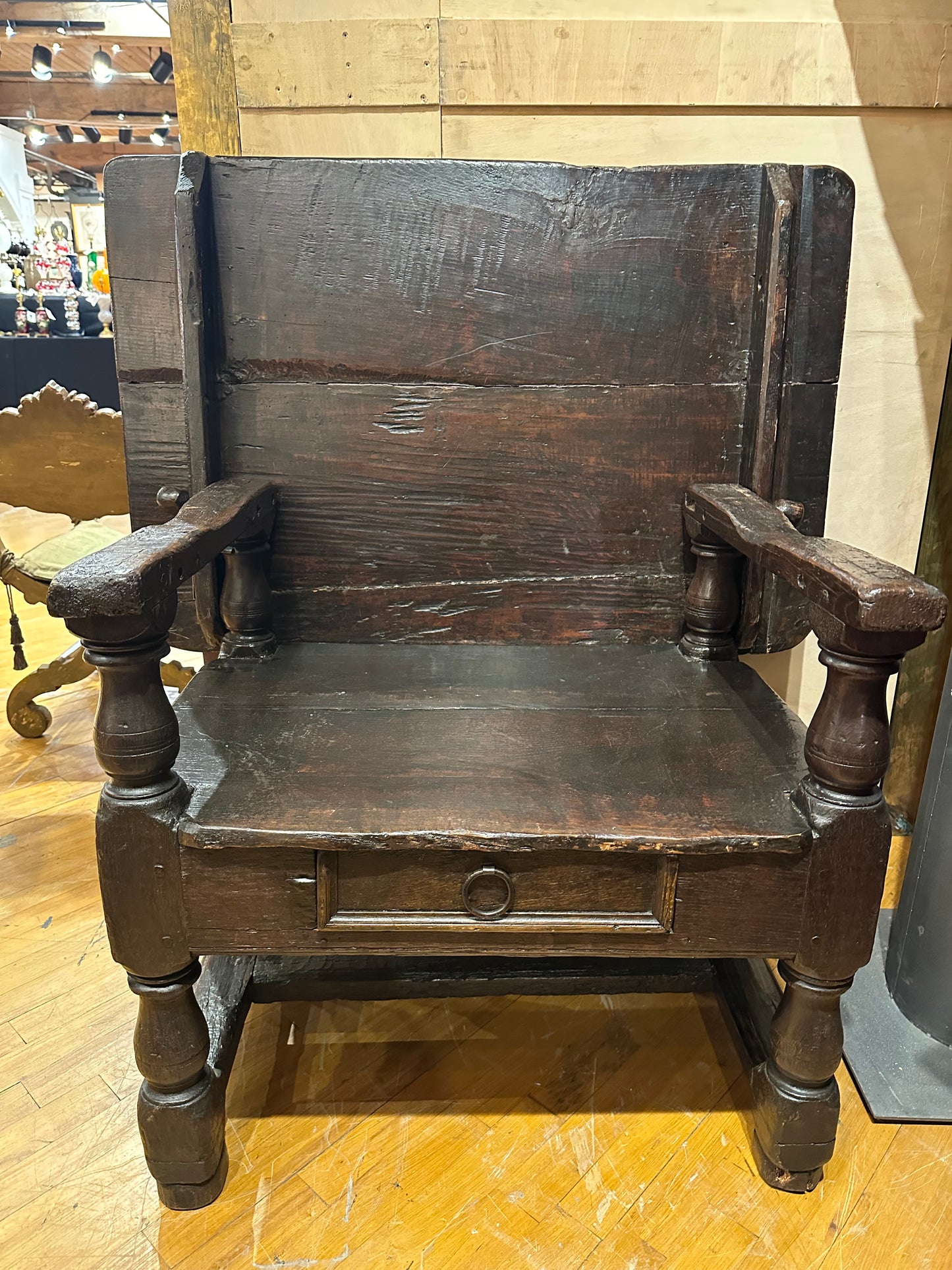 Italian Walnut Chair That Becomes a Table c1740