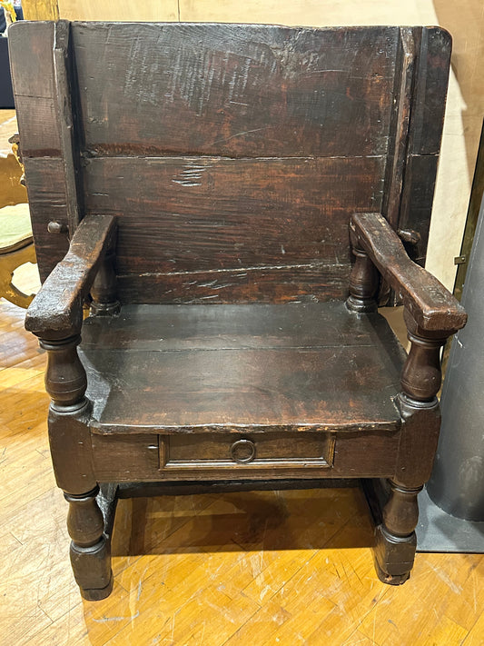 Italian Walnut Chair That Becomes a Table c1740