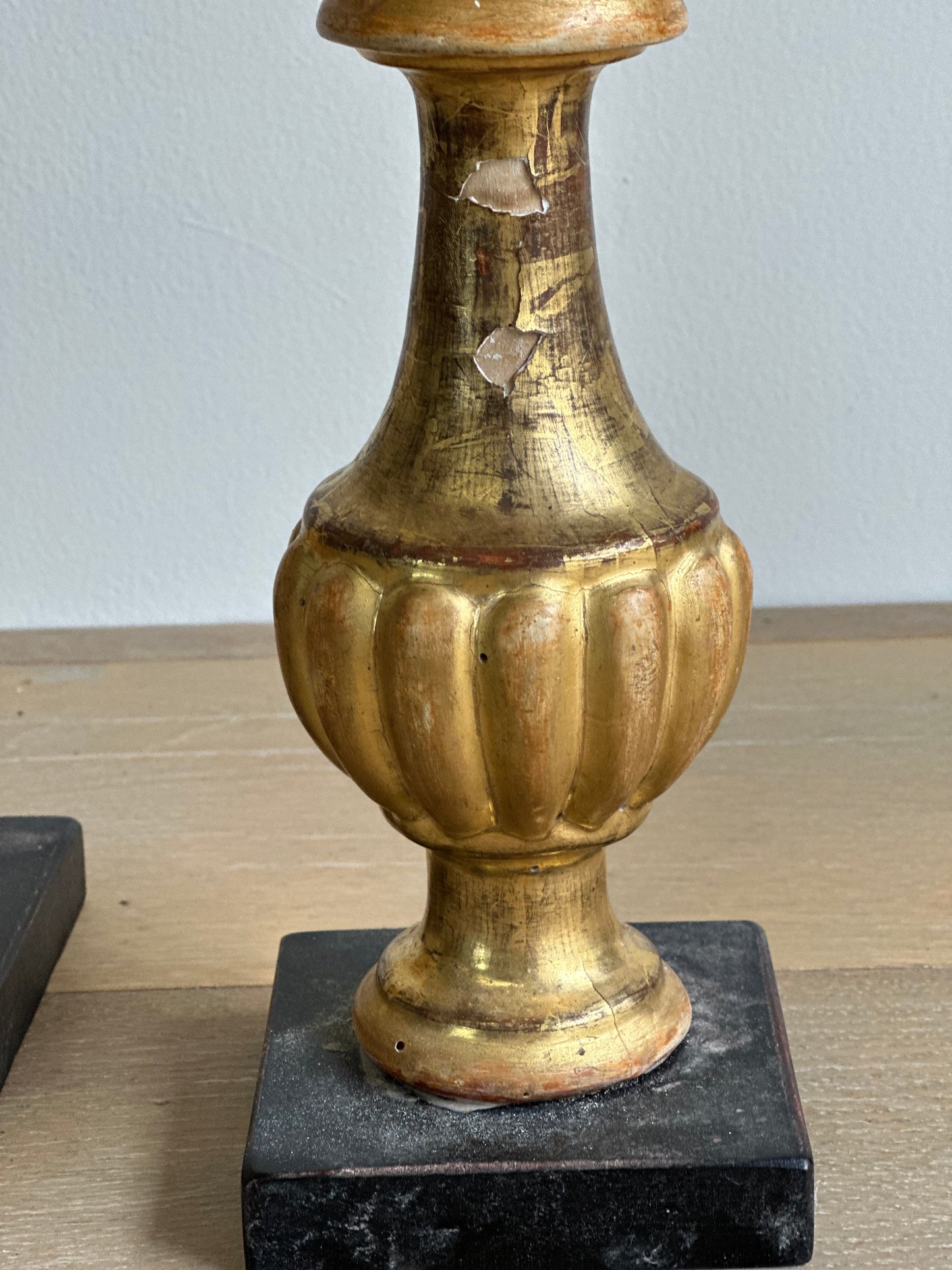 French Decorative Flower Wood And Gilt On Stand c1890