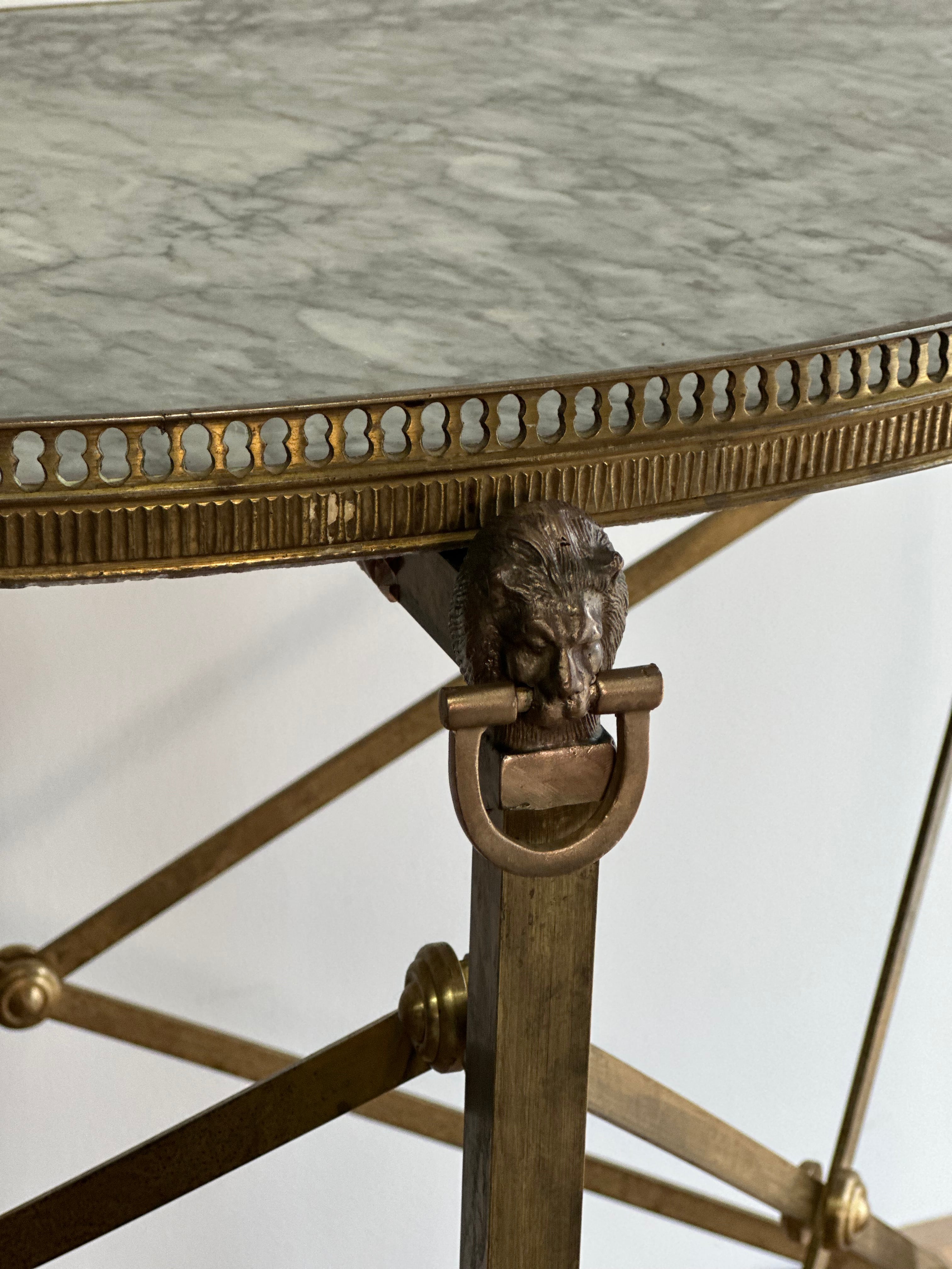 Italian Bronze And Marble Demilunes 1920s