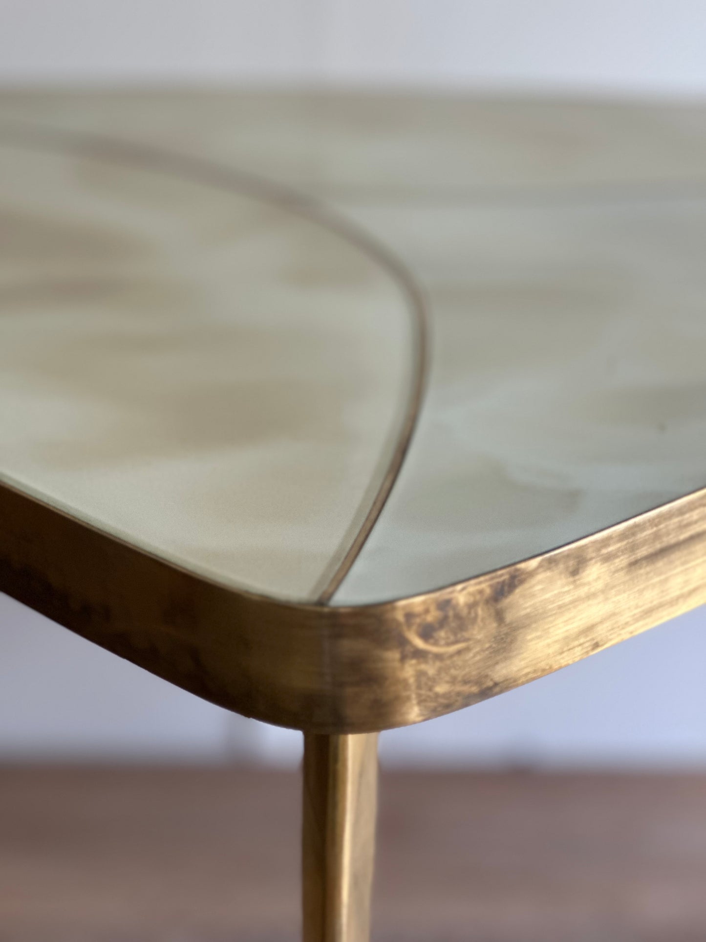 Murano Glass & Metal Side Table