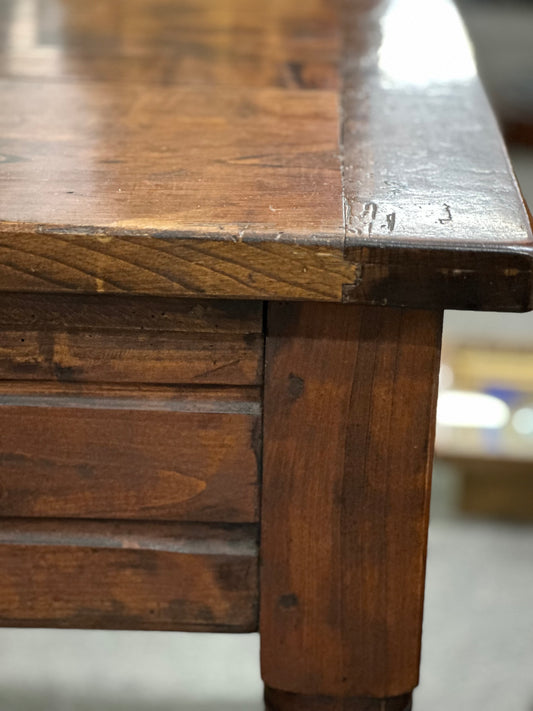 French Walnut Trestle Table c1900