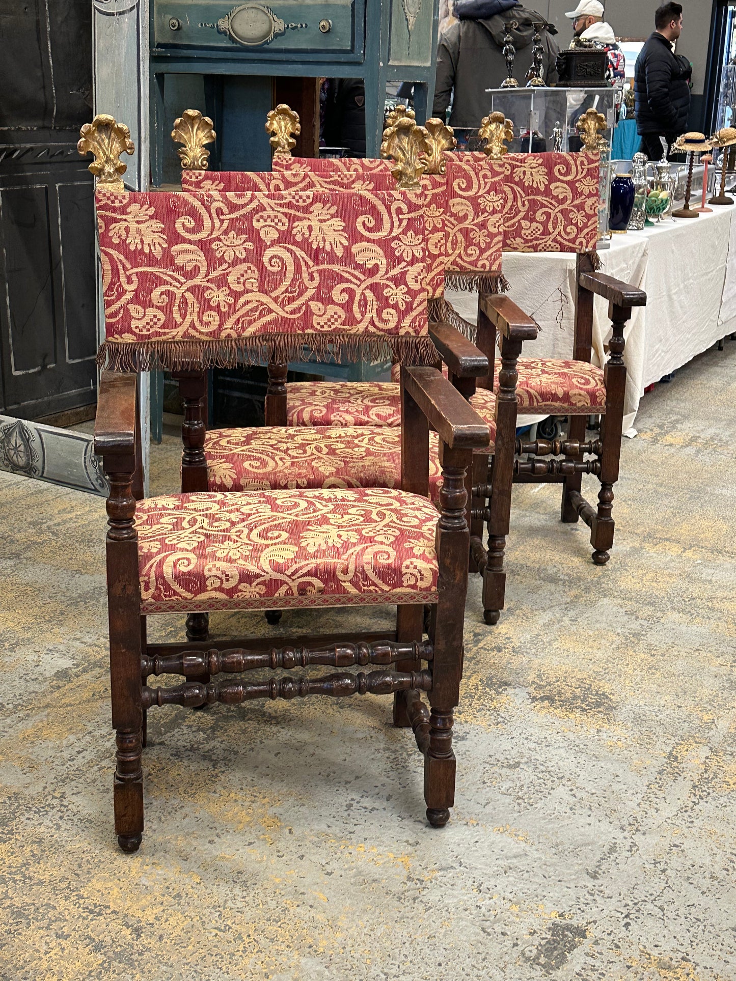 Italian Walnut Throne Chair c1800