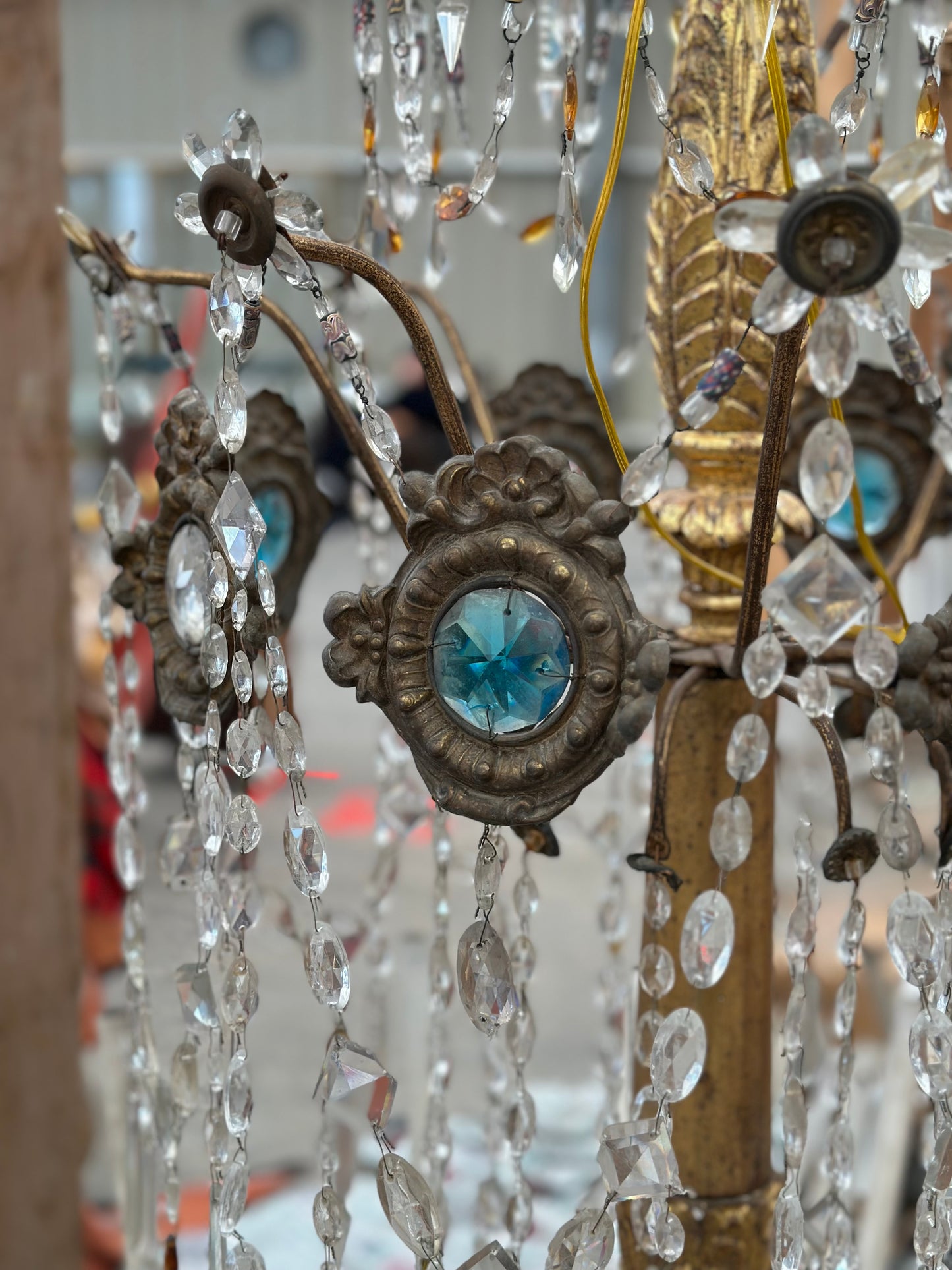 Italian Genoa Gilt And Crystal Chandelier c1760