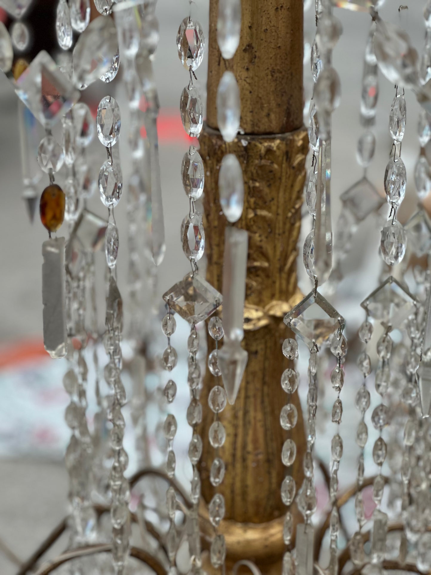 Italian Genoa Gilt And Crystal Chandelier c1760