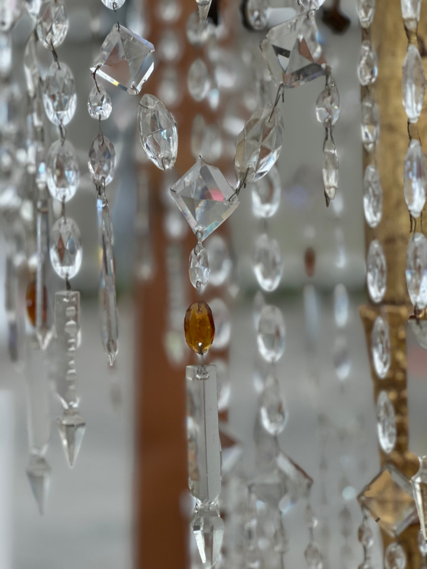 Italian Genoa Gilt And Crystal Chandelier c1760