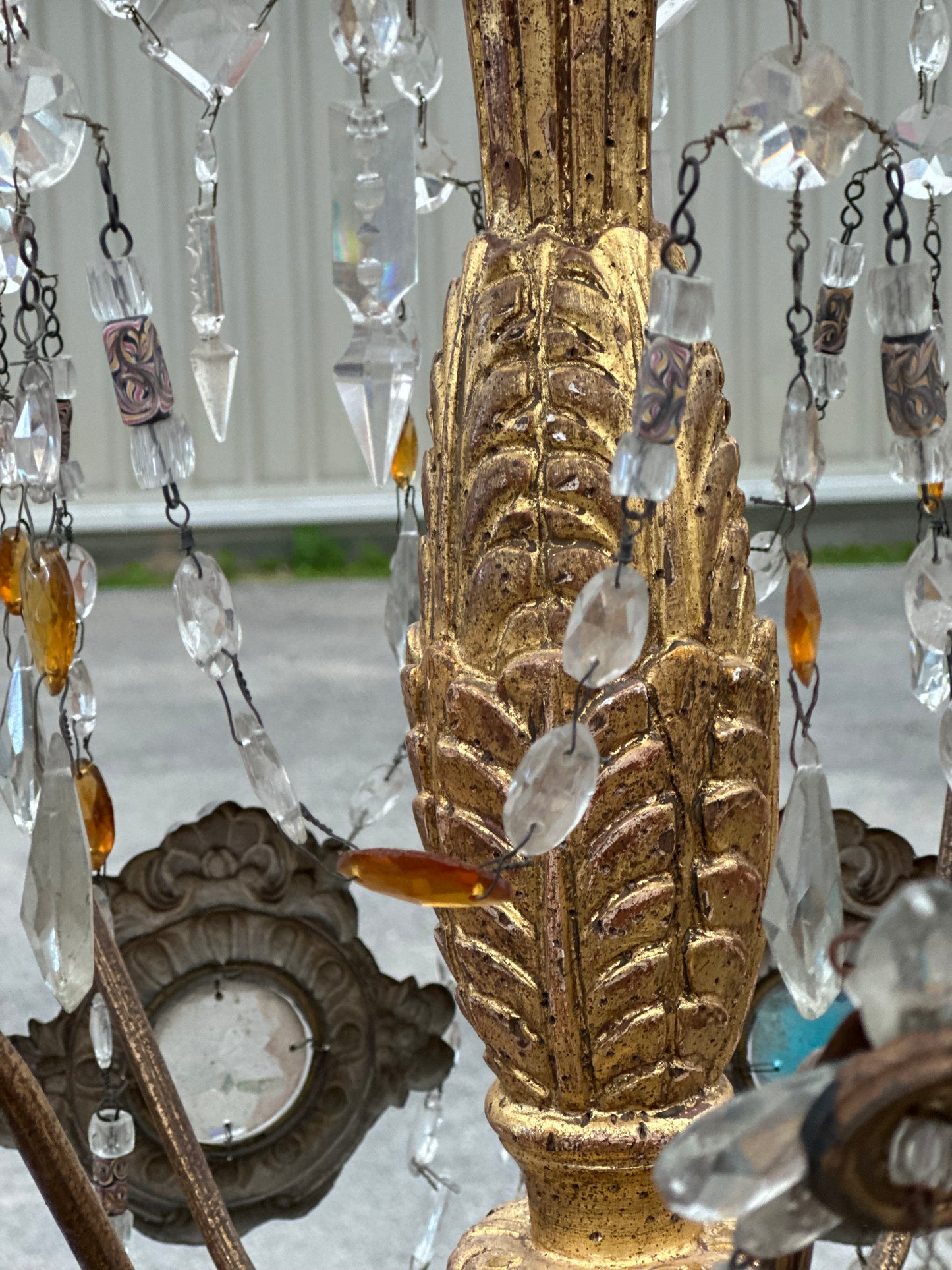 Italian Genoa Gilt And Crystal Chandelier c1760