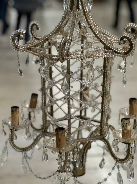 Italian Pagoda Crystal Chandalier c1800