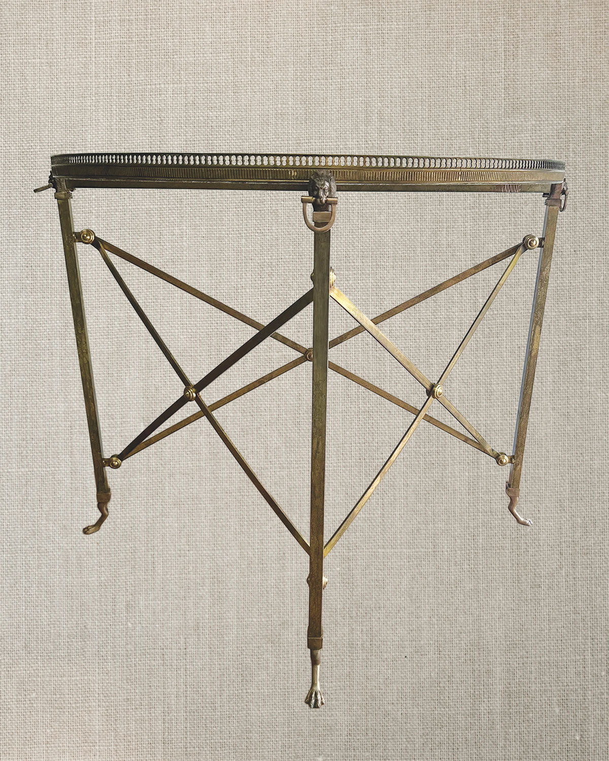 Italian Bronze And Marble Demilunes 1920s