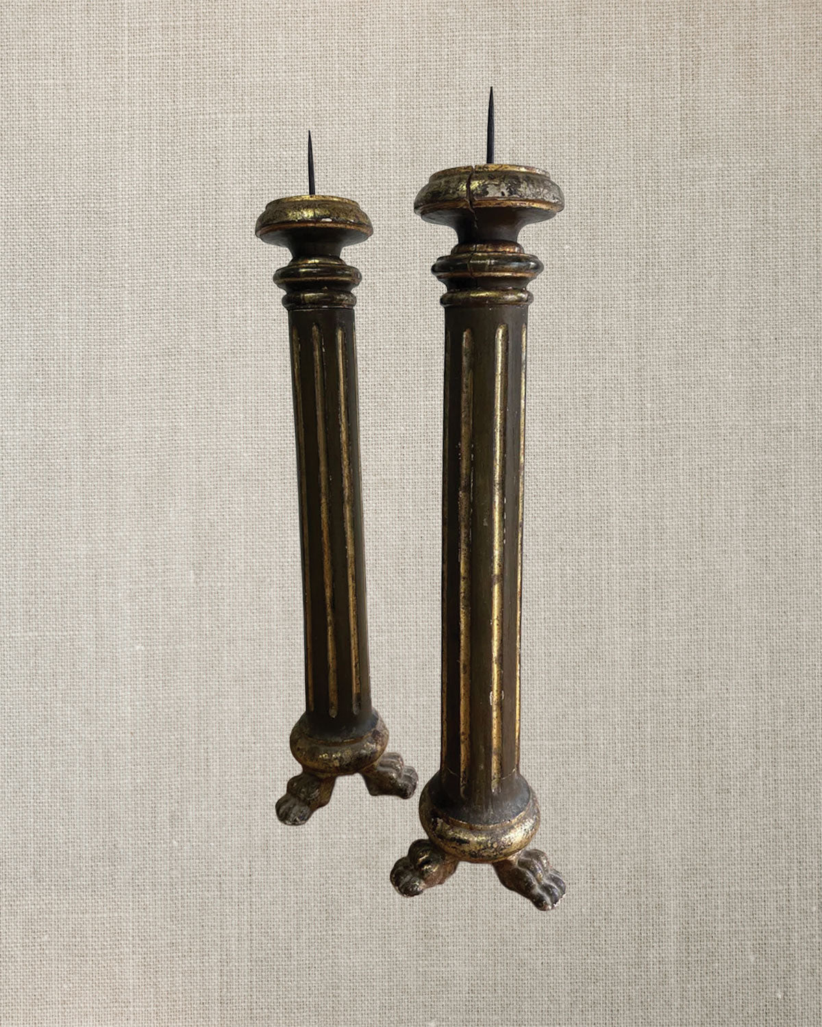 Italian Carved Candlesticks c1780