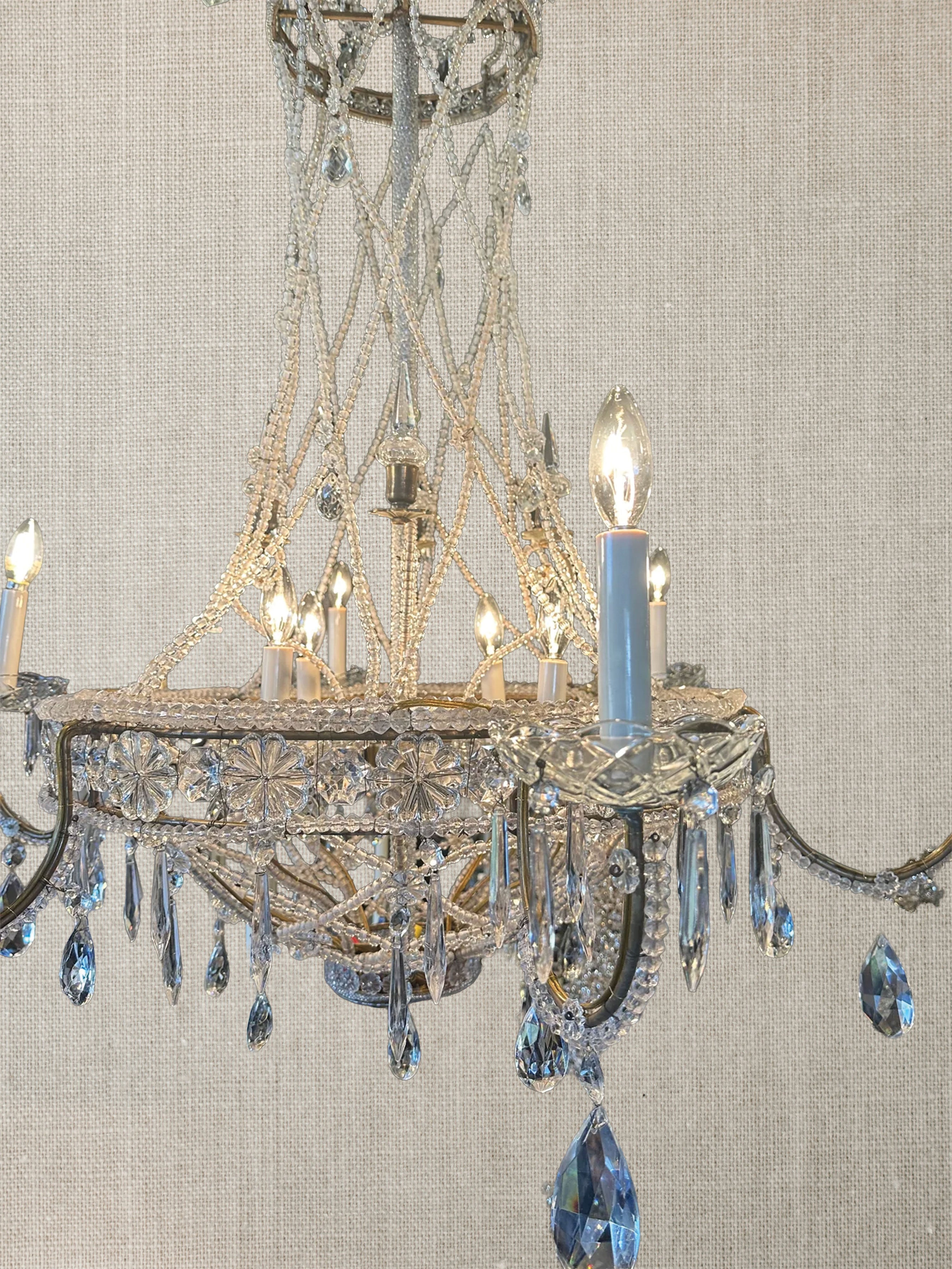 Italian Crystal Chandelier - Late 19th Century