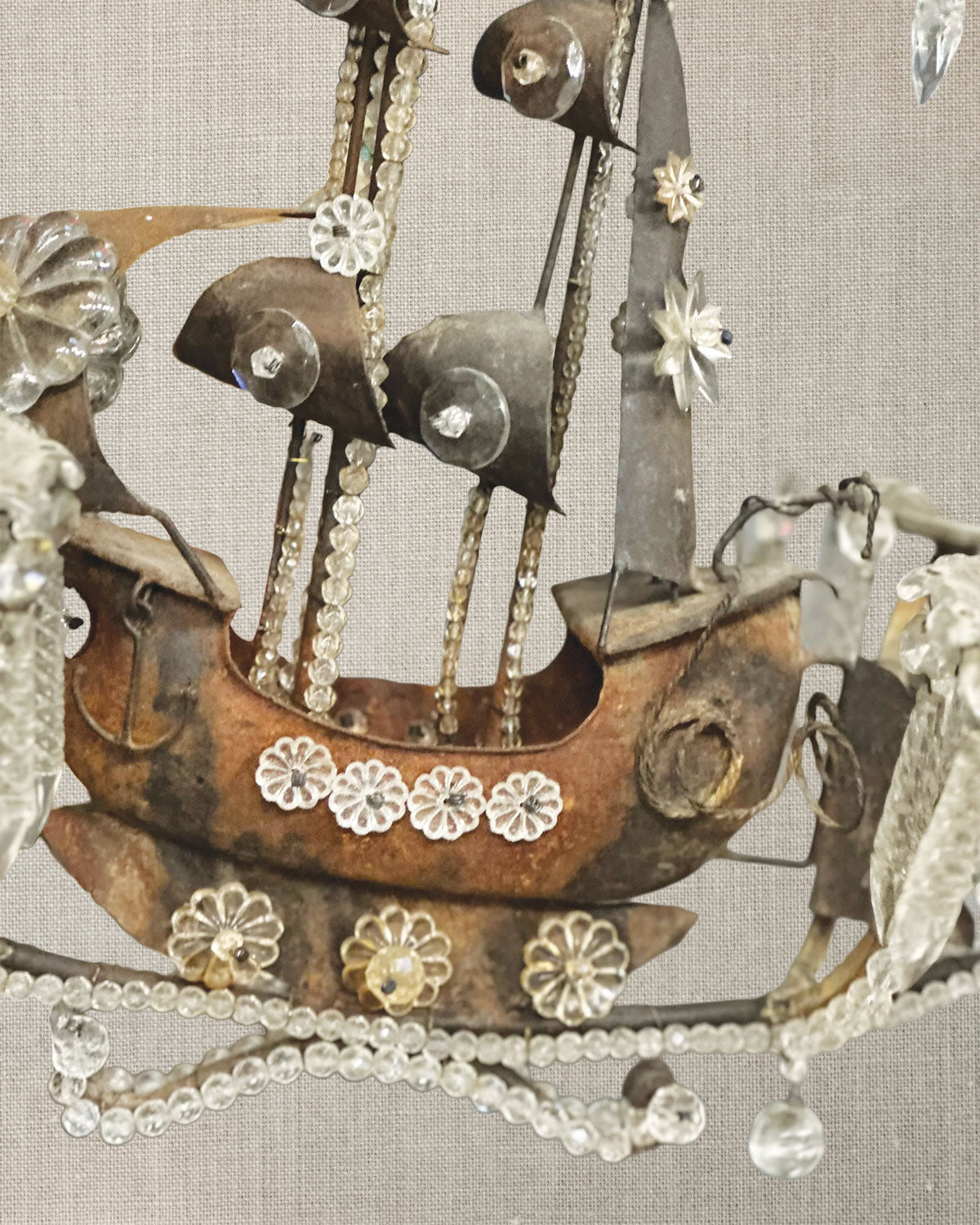 Italian Crystal Ship Chandalier c1780