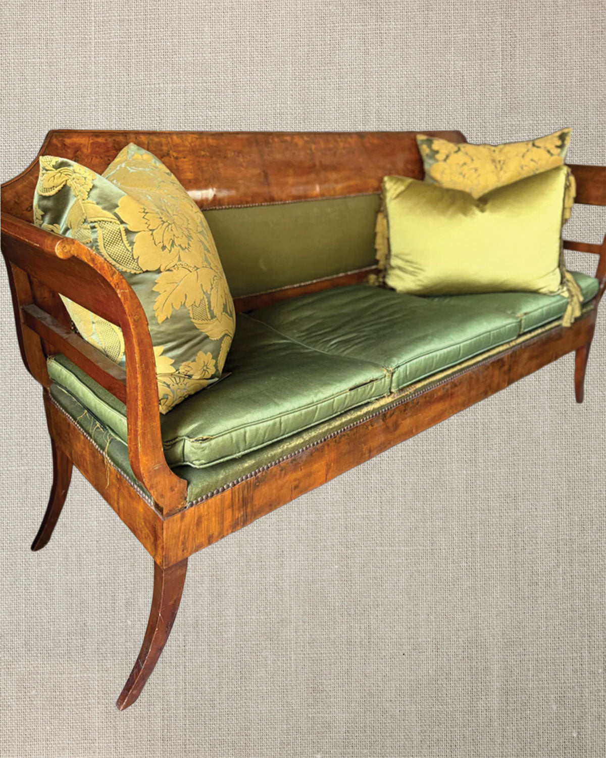Italian Empire Walnut Bench - Early 19th Century