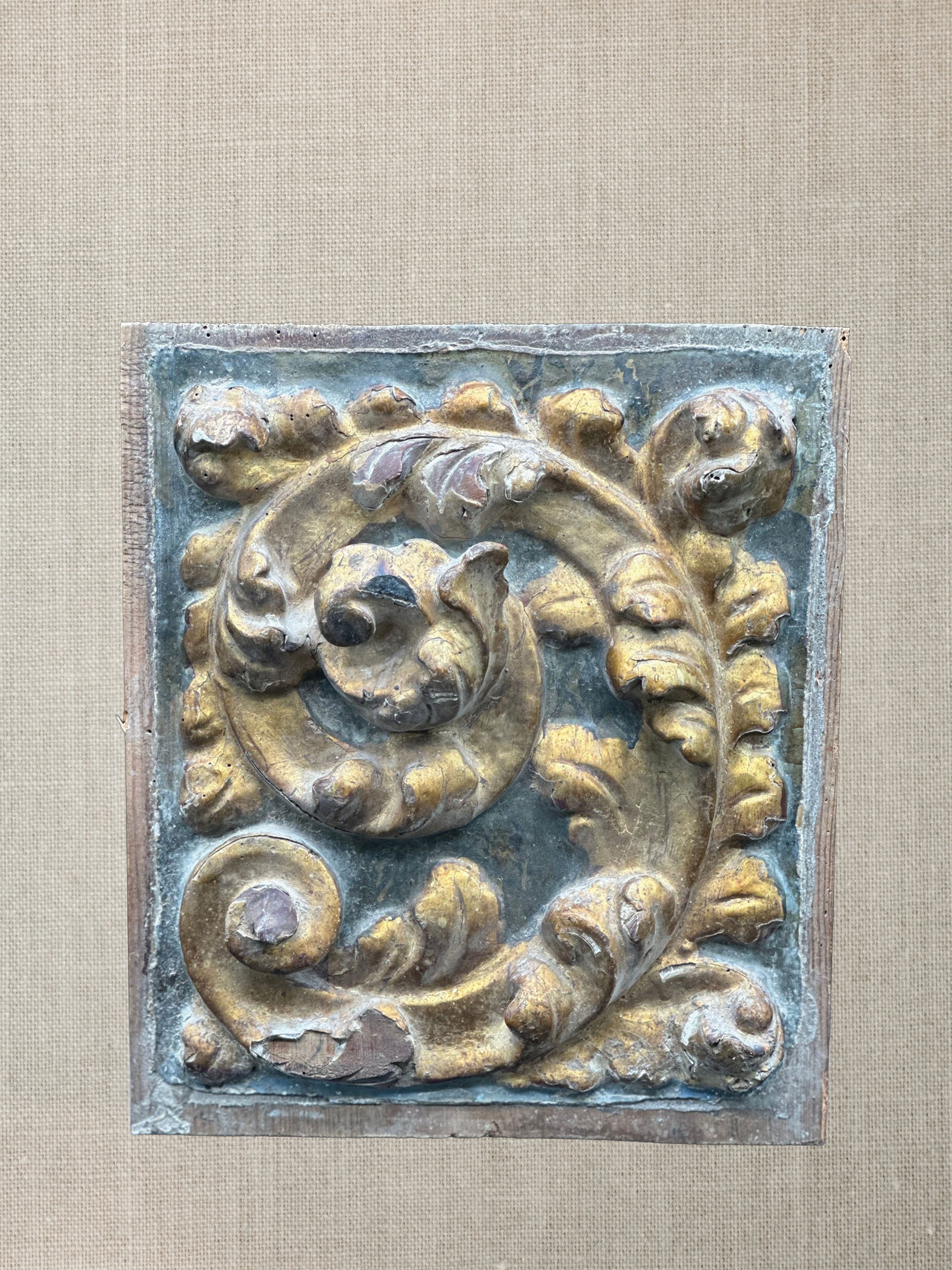 Italian Gilt Carved Plaque