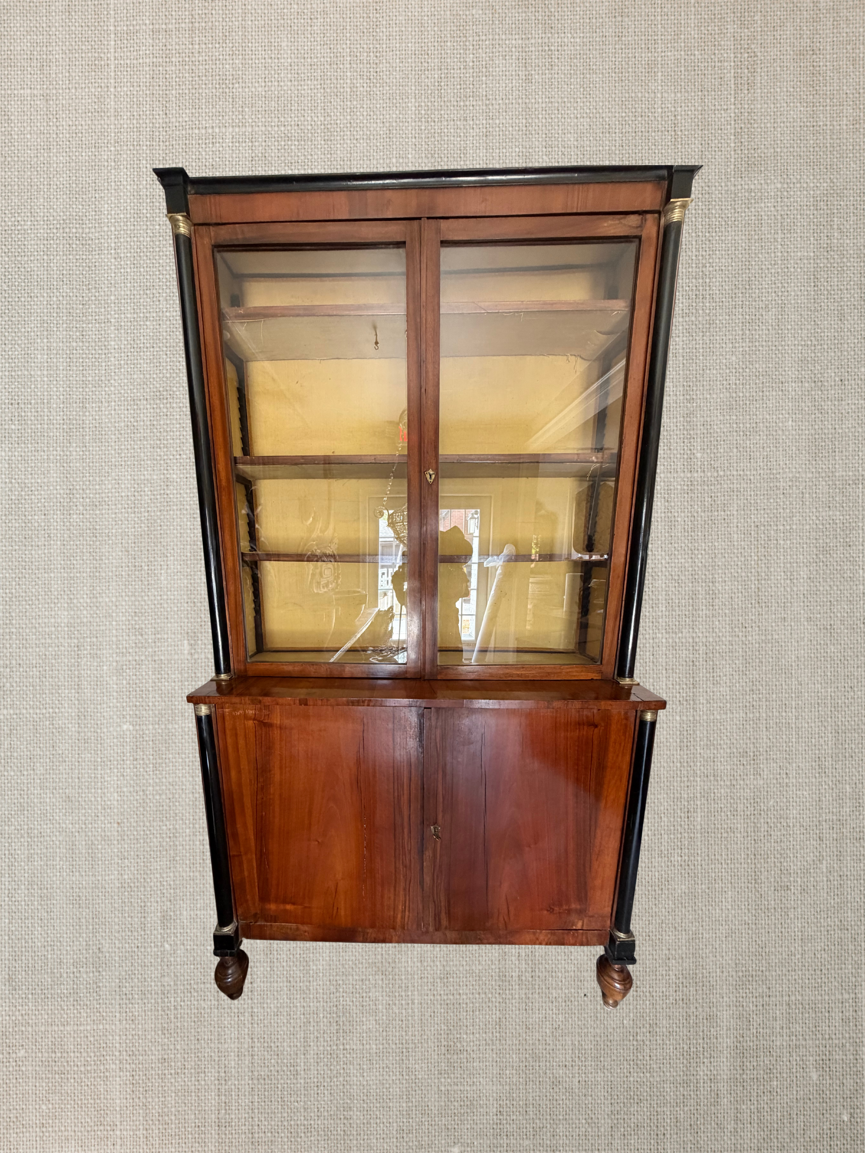 Italian Mahogany & Ebony Bibliothèque 1860s