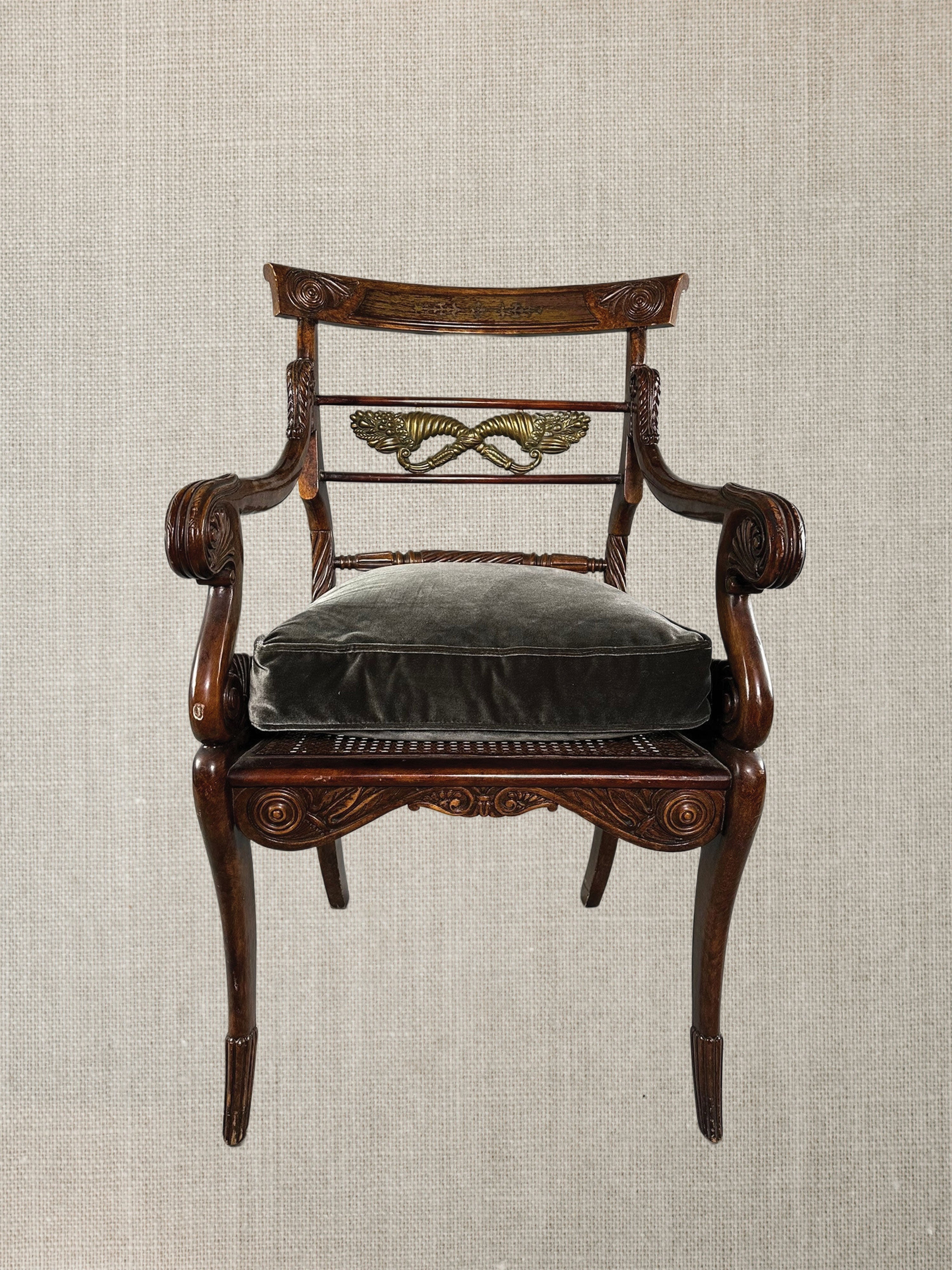 Italian Mahogany & Gilt Chairs c1820 - Set of 6