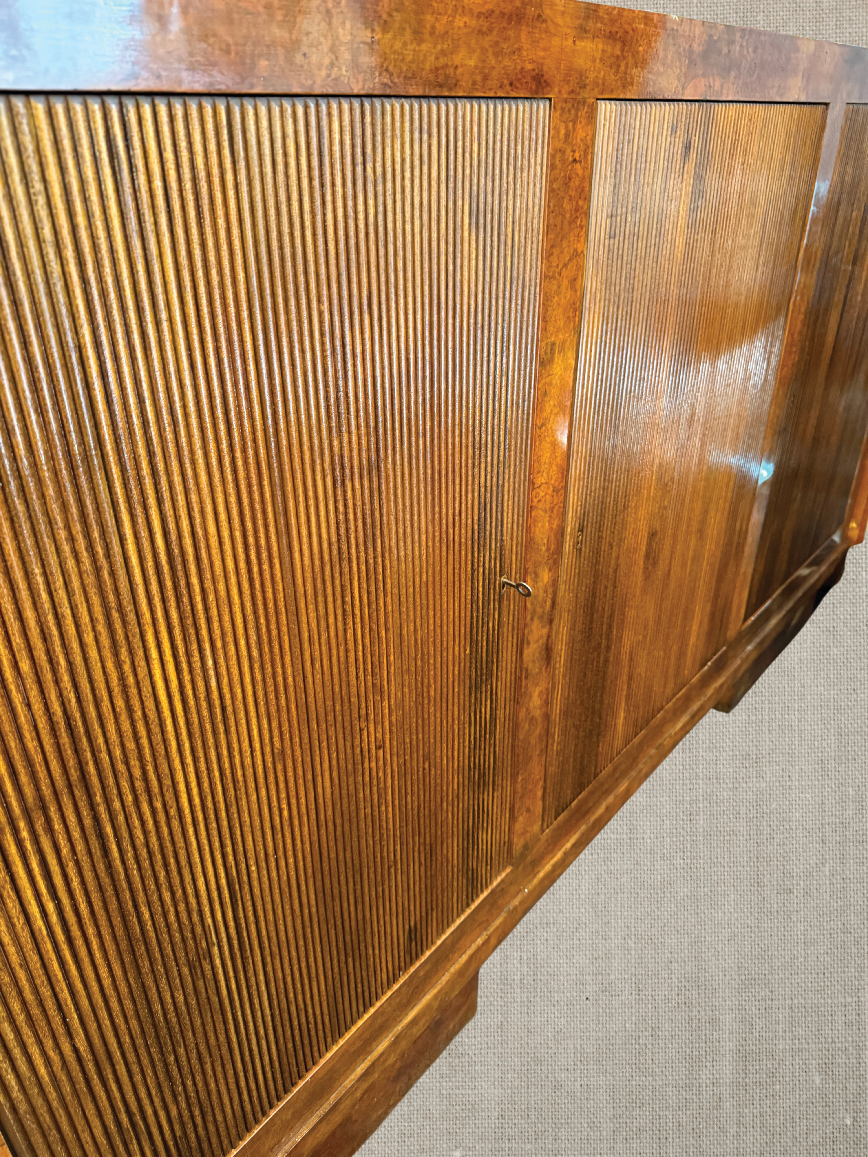 Italian Midcentury Pencil Molding Cabinet