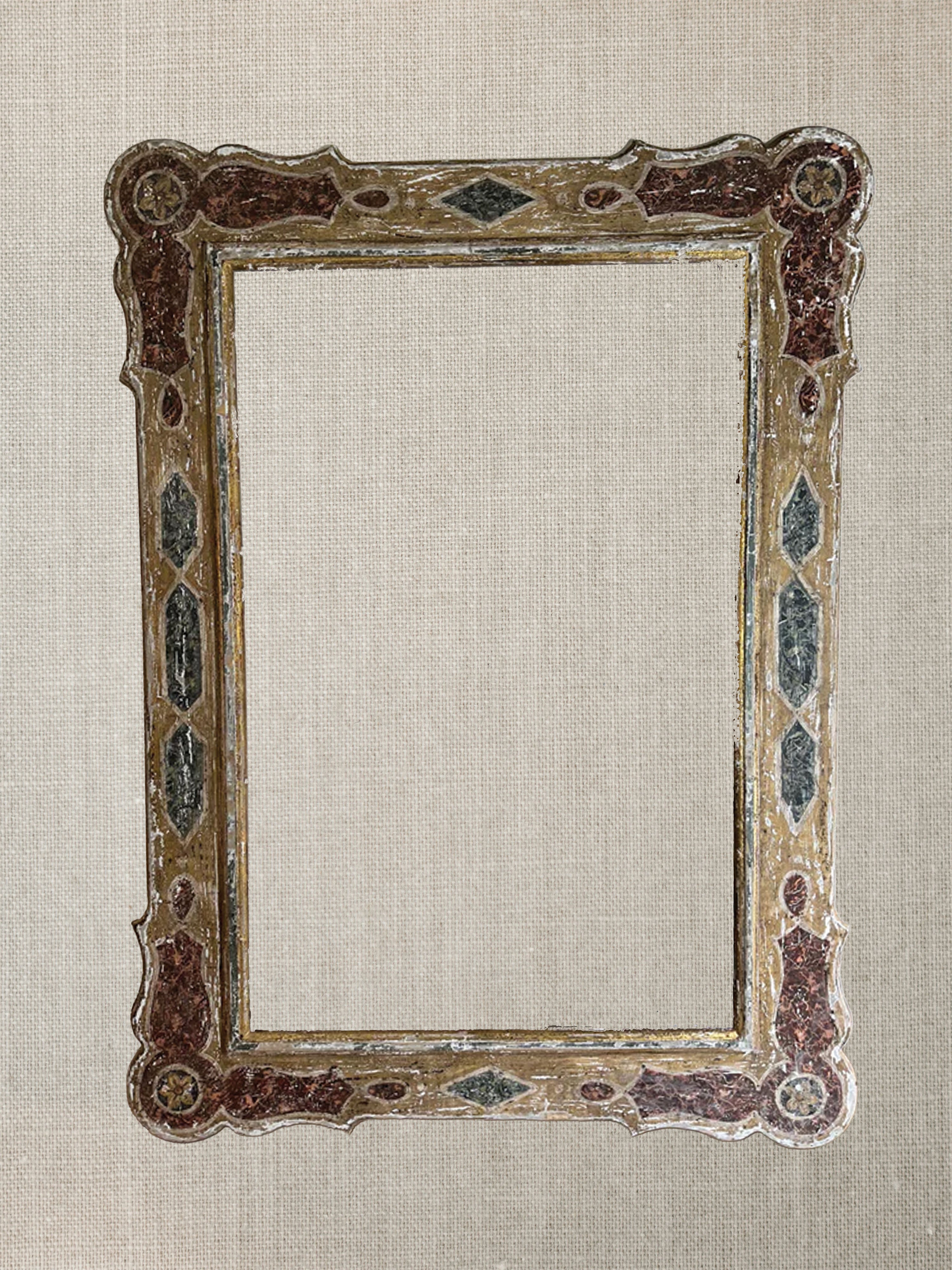 Italian Painted Wooden Mirror