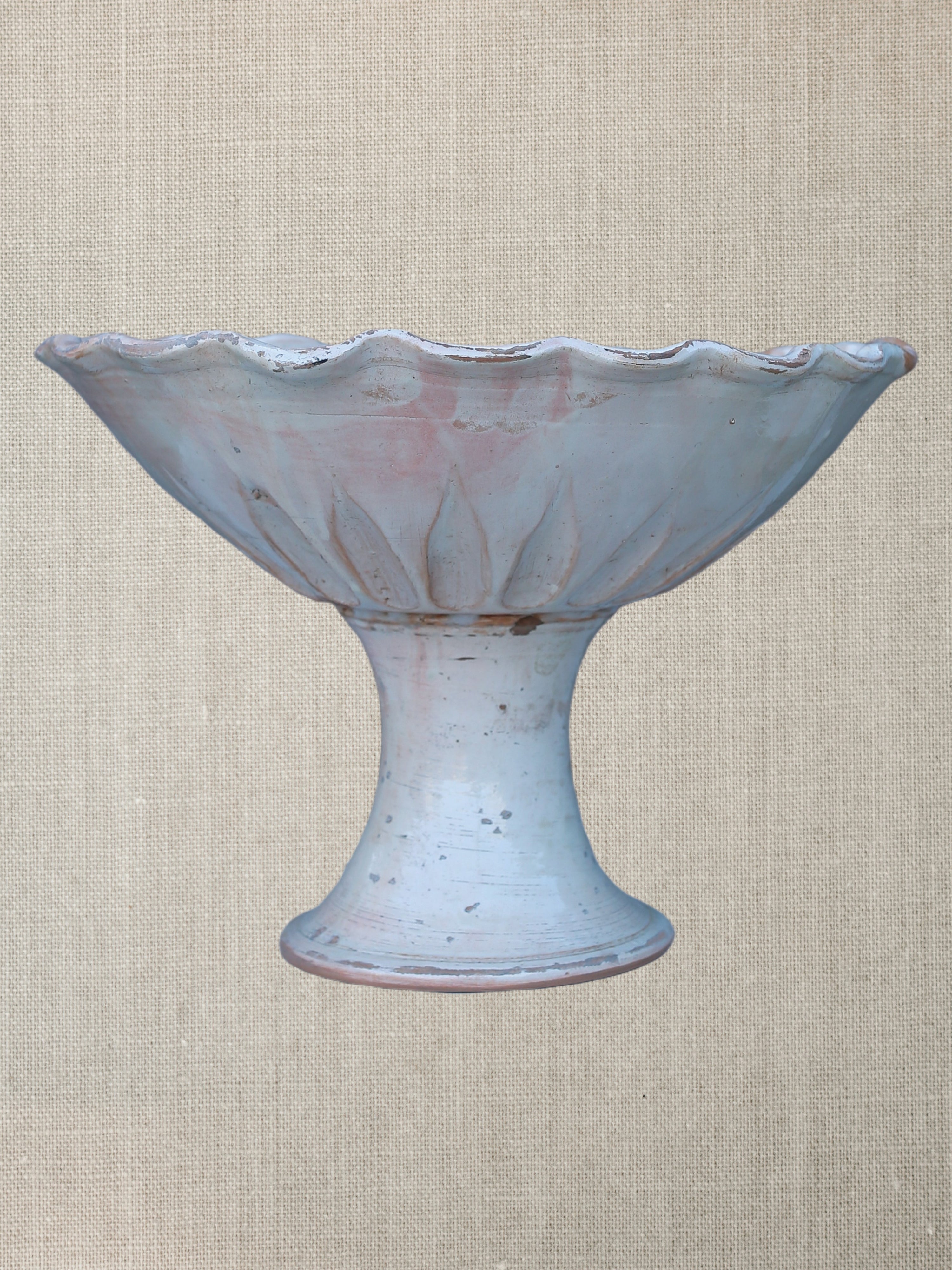 Italian Pottery Puglia Pedestal Bowl