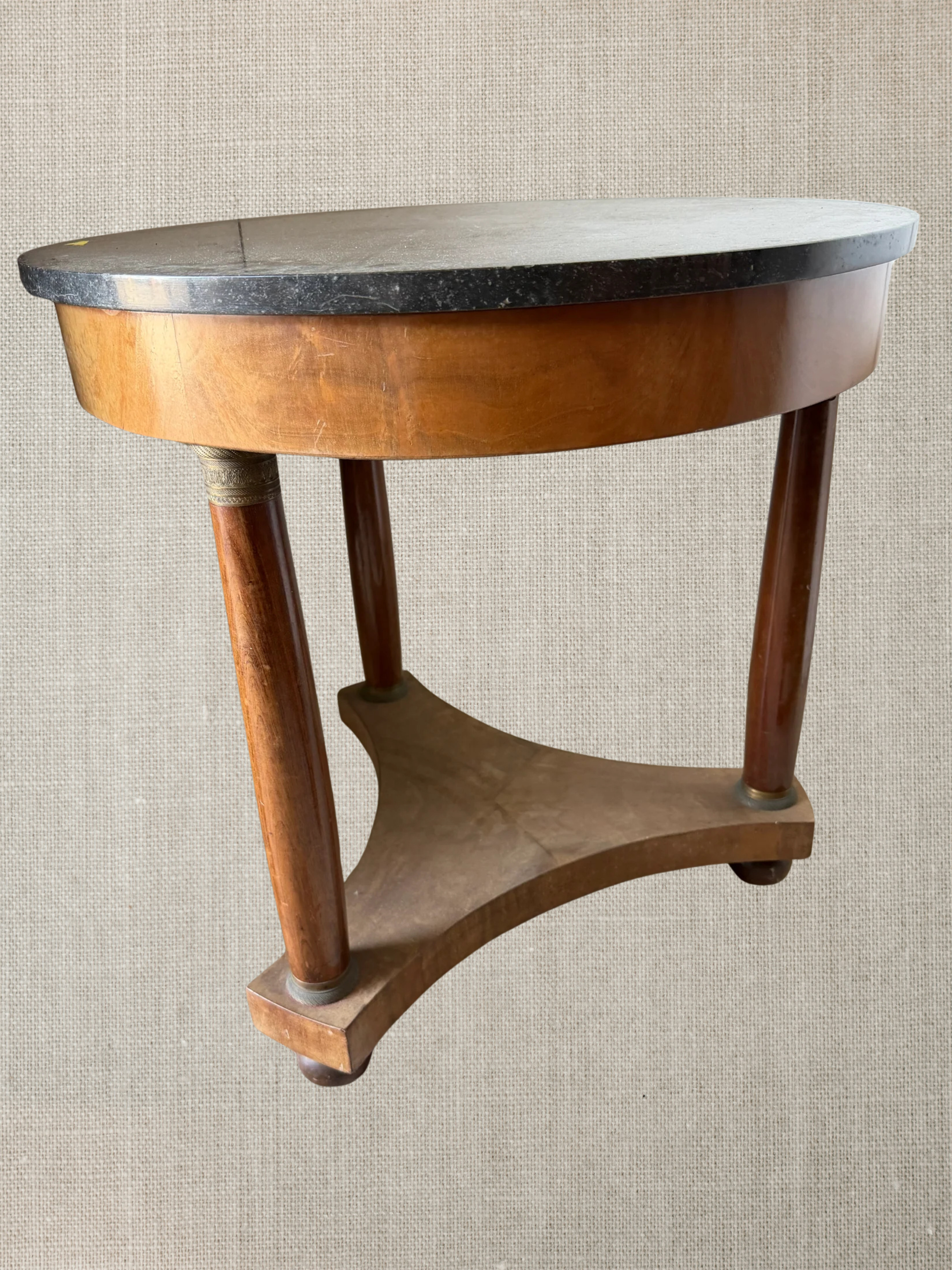 Mahogany Empire Marble Top Table - France c1840