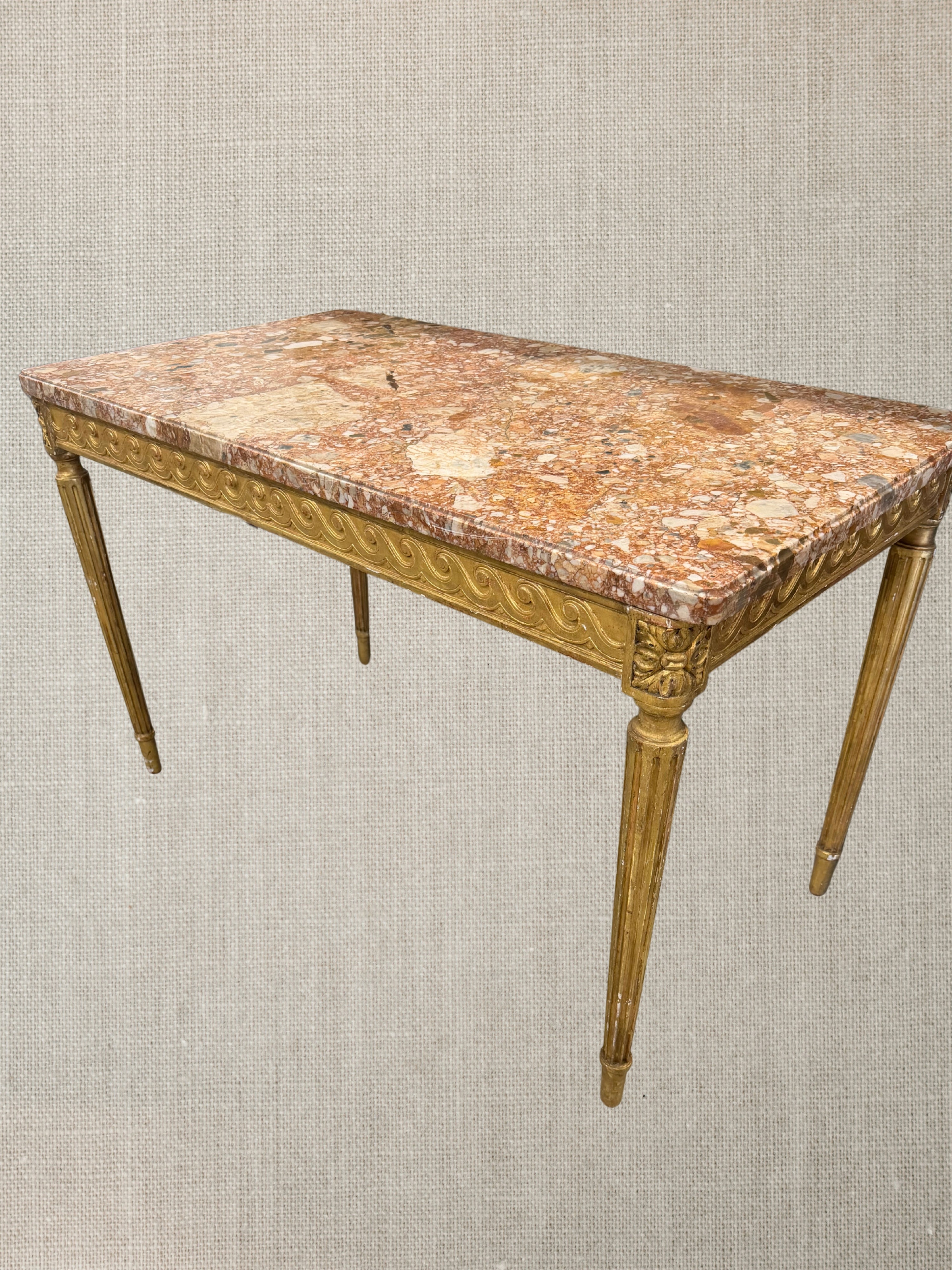 Marble & Gilt Center Table - France Early 19th Century