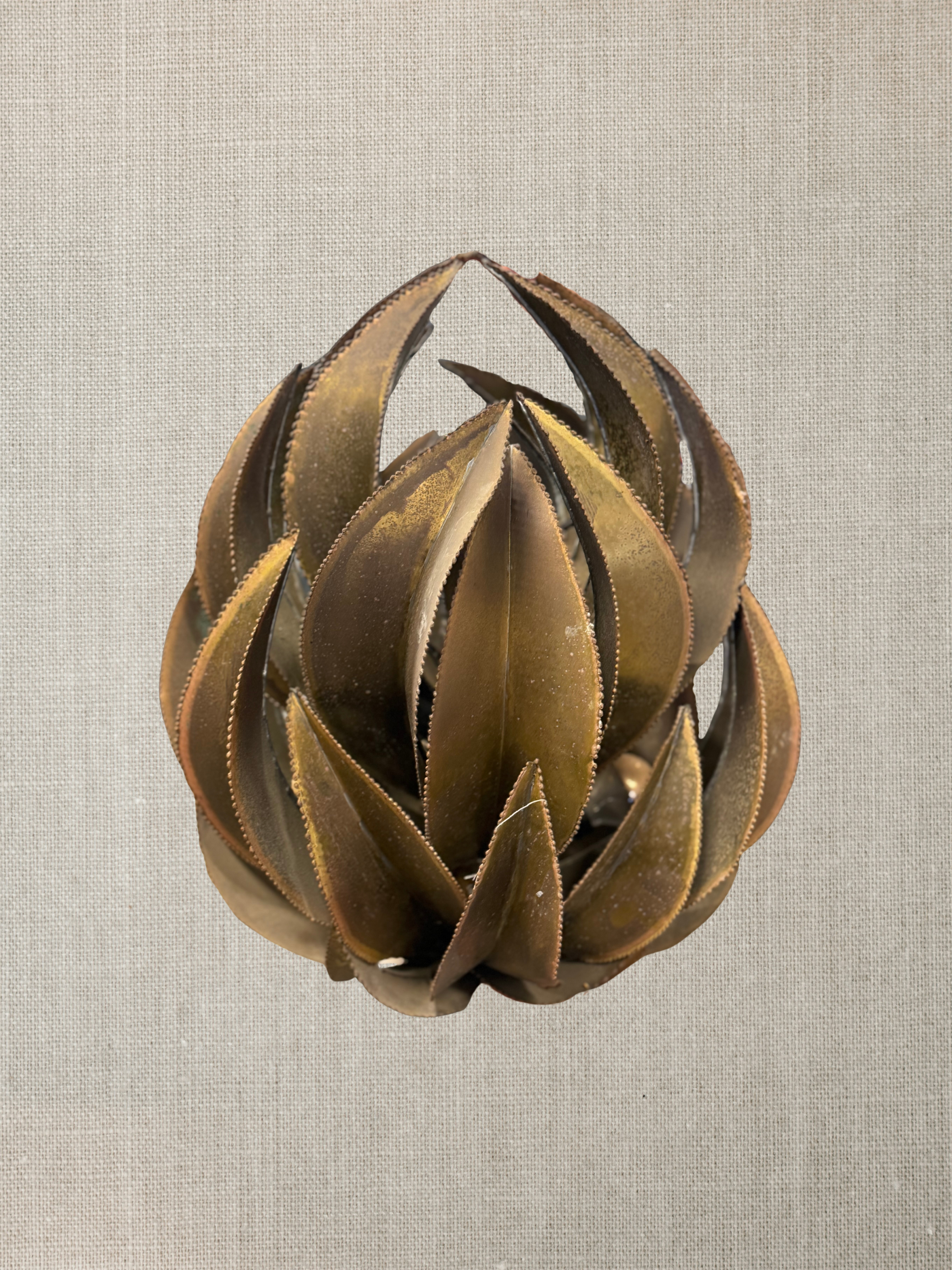 Metal Leaf Pendant Light  - French Midcentury