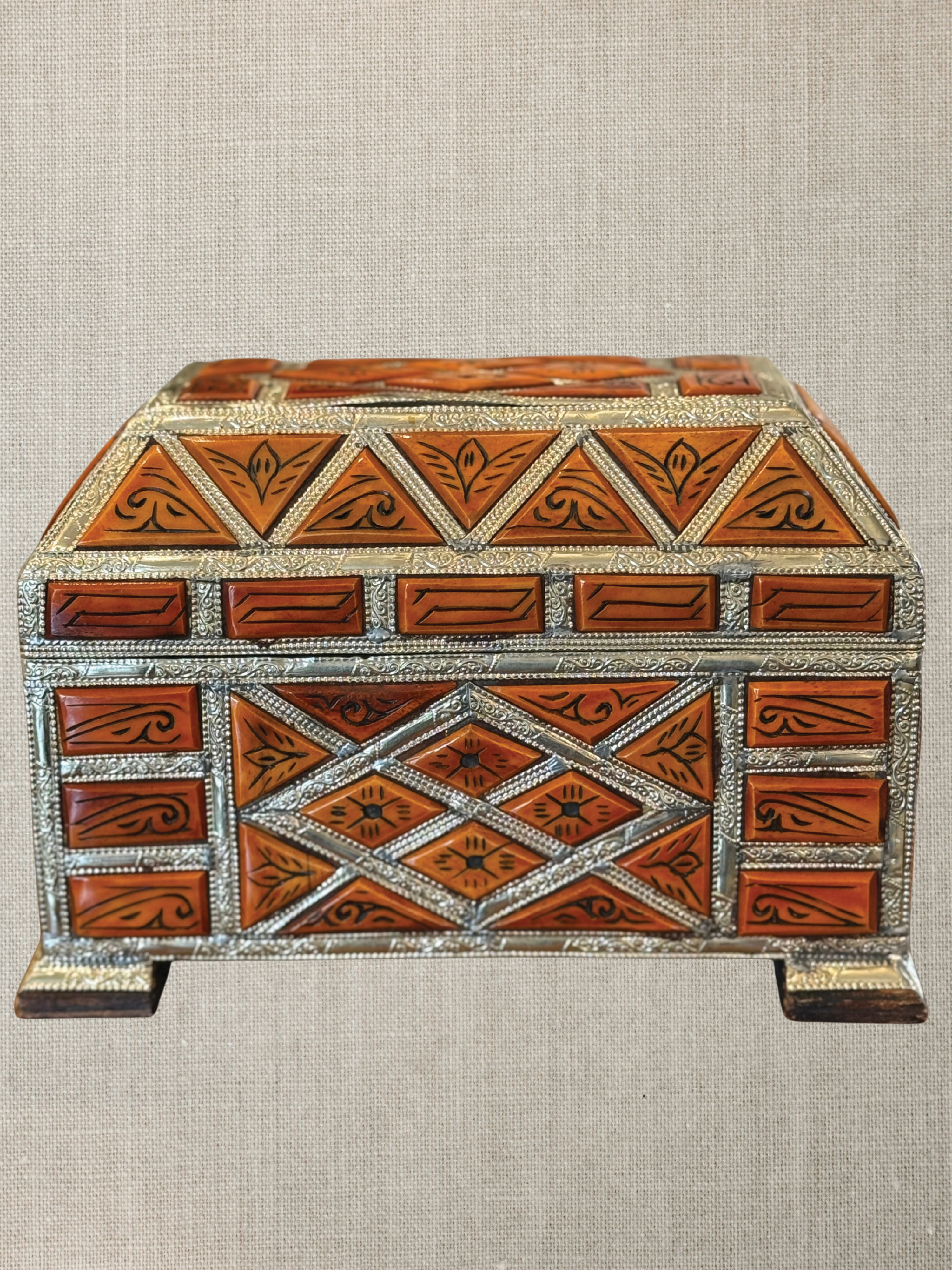 Moroccan Bone Inlay Box - Rectangle