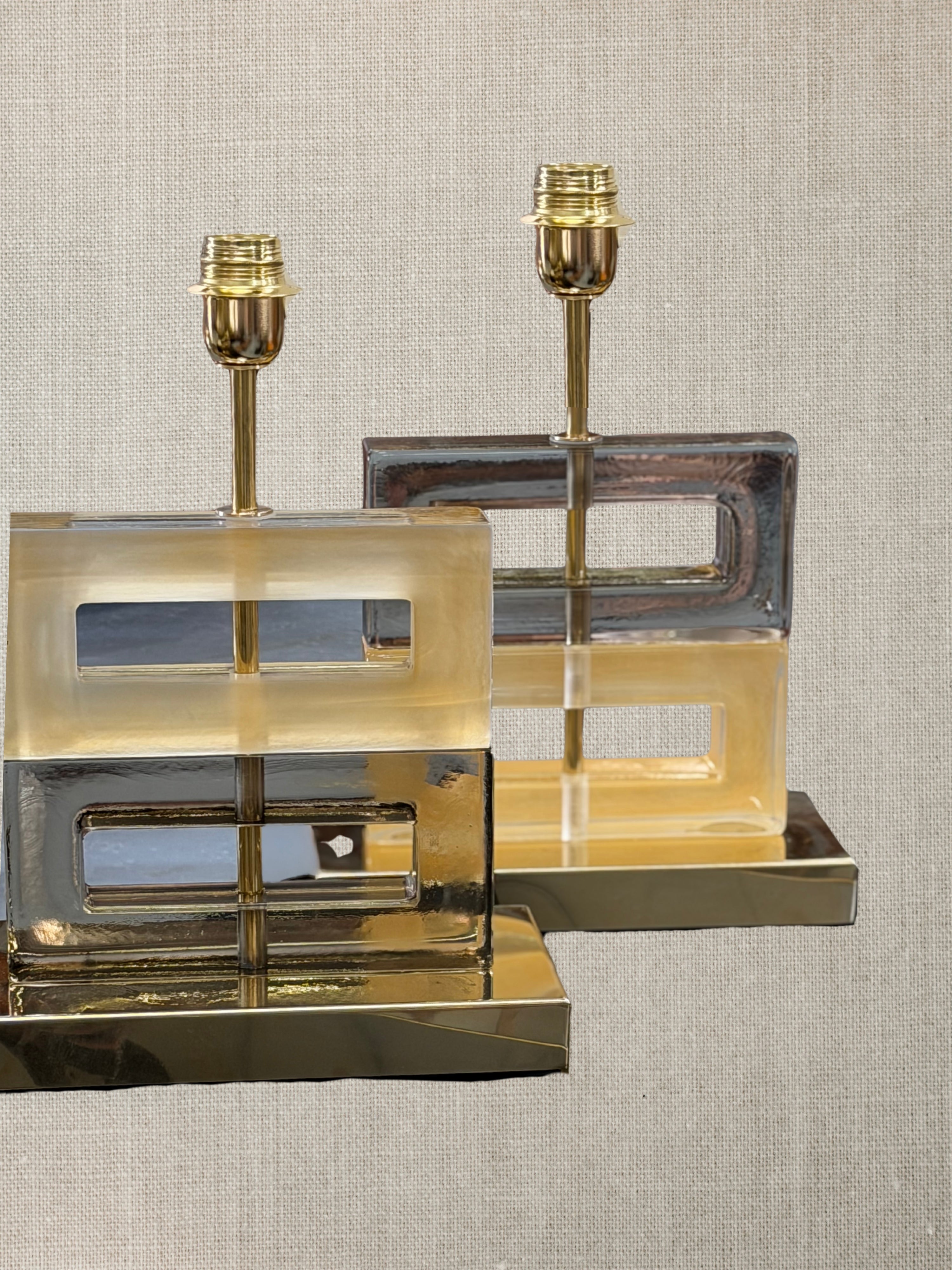 Murano Lamp With Fabric Shade