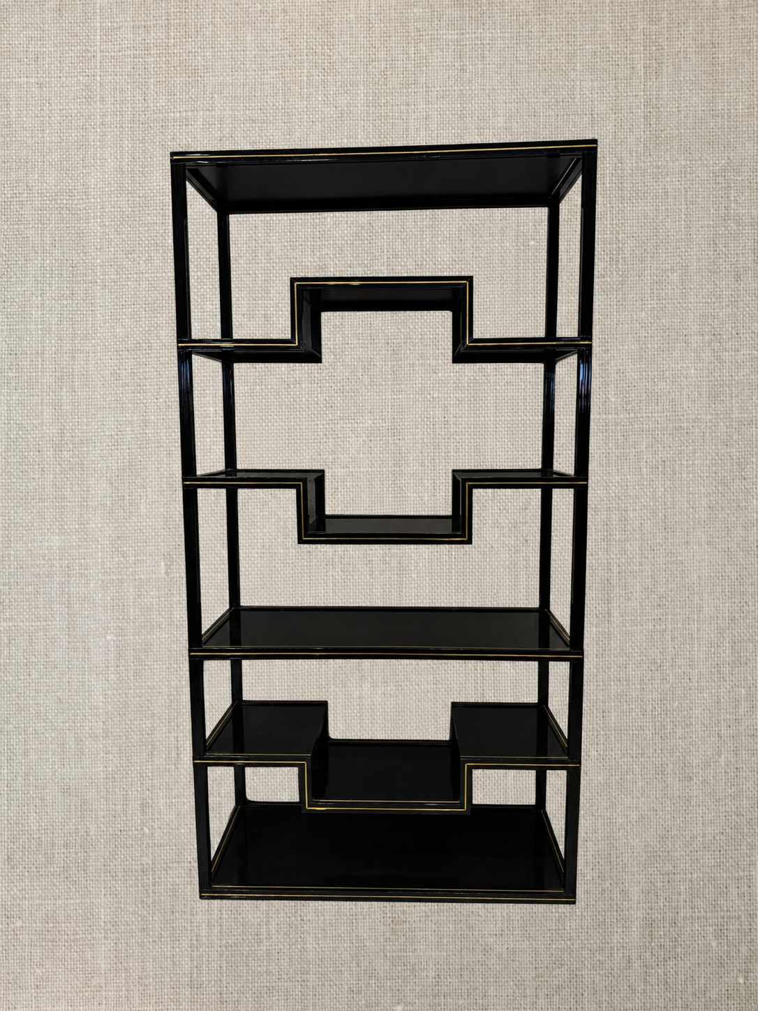 Parisian Black Lacquer Etagere - Pierre Vandel