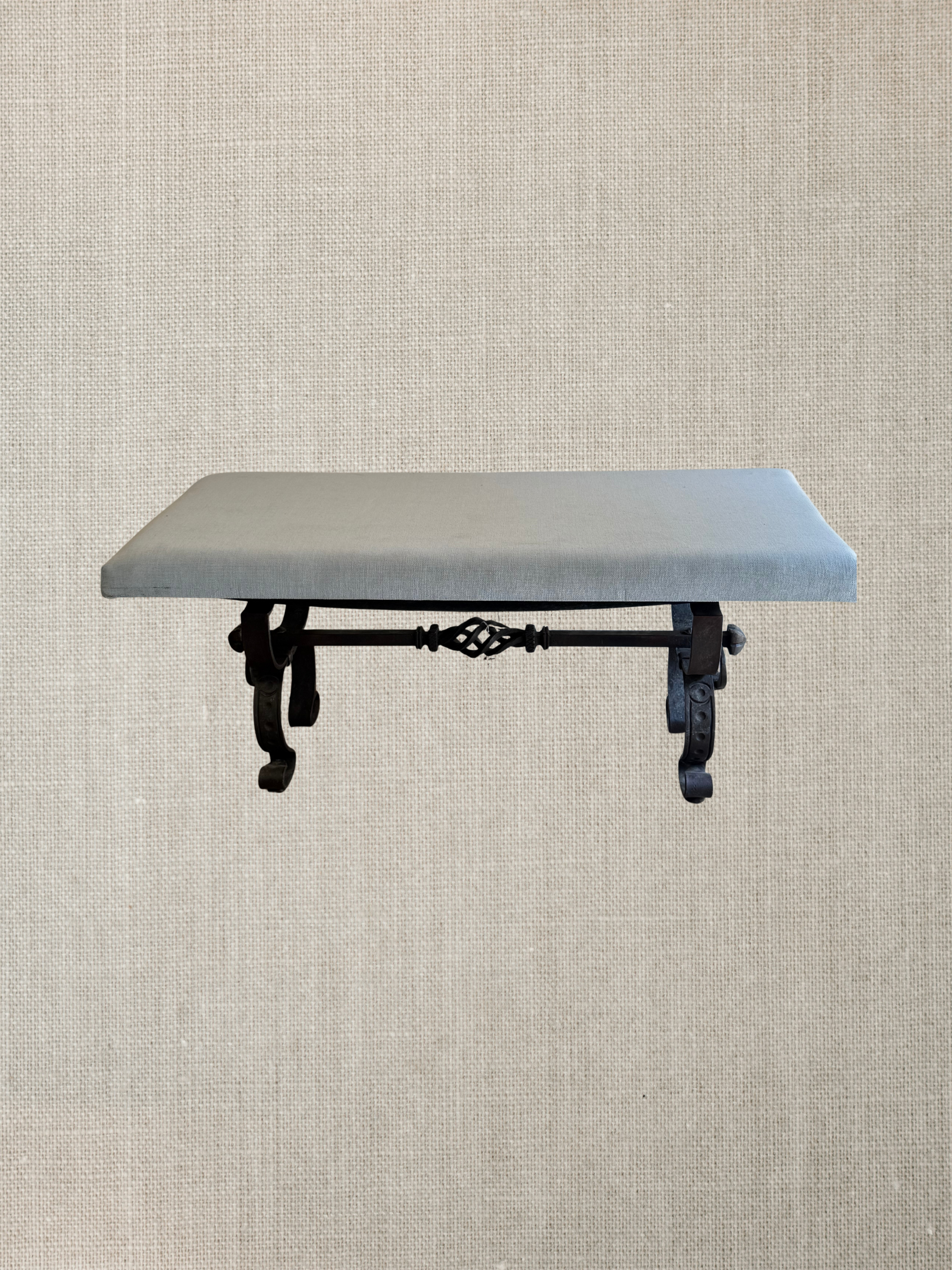 Spanish Hand Forged Iron Bench - 19th Century
