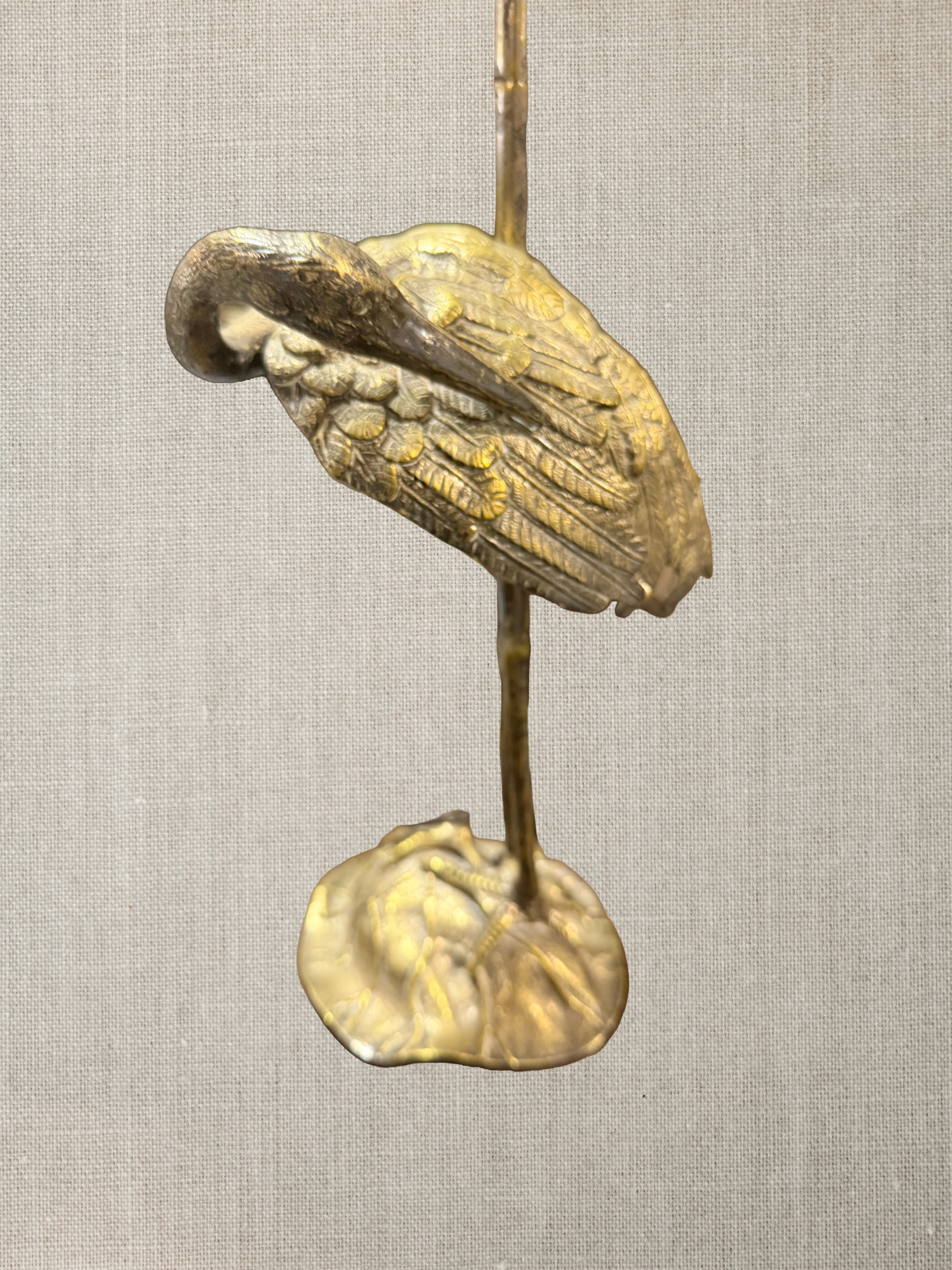 Spanish Silver Bird Lamp - Midcentury