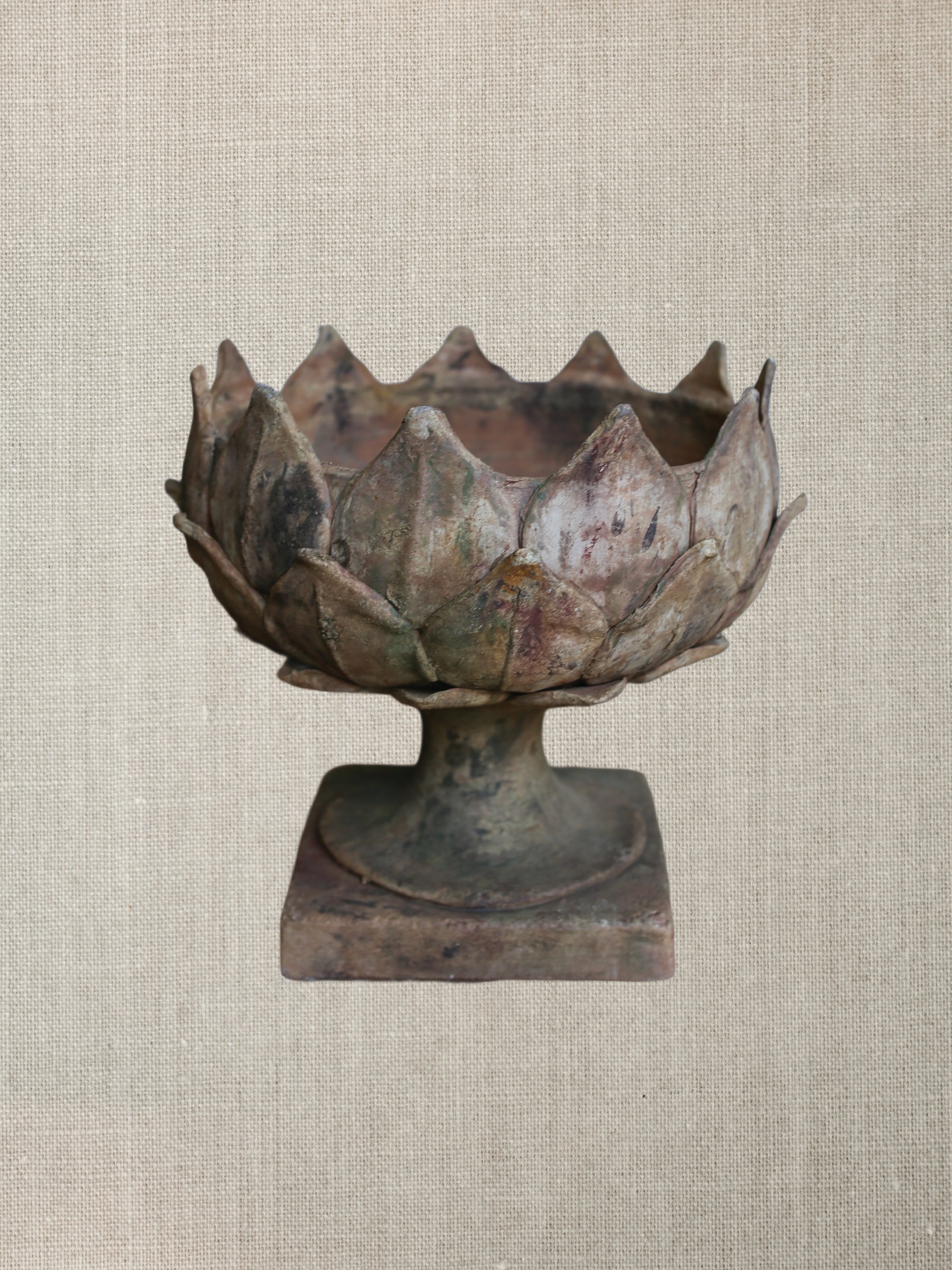 French Terracotta Artichoke Urns - PAIR