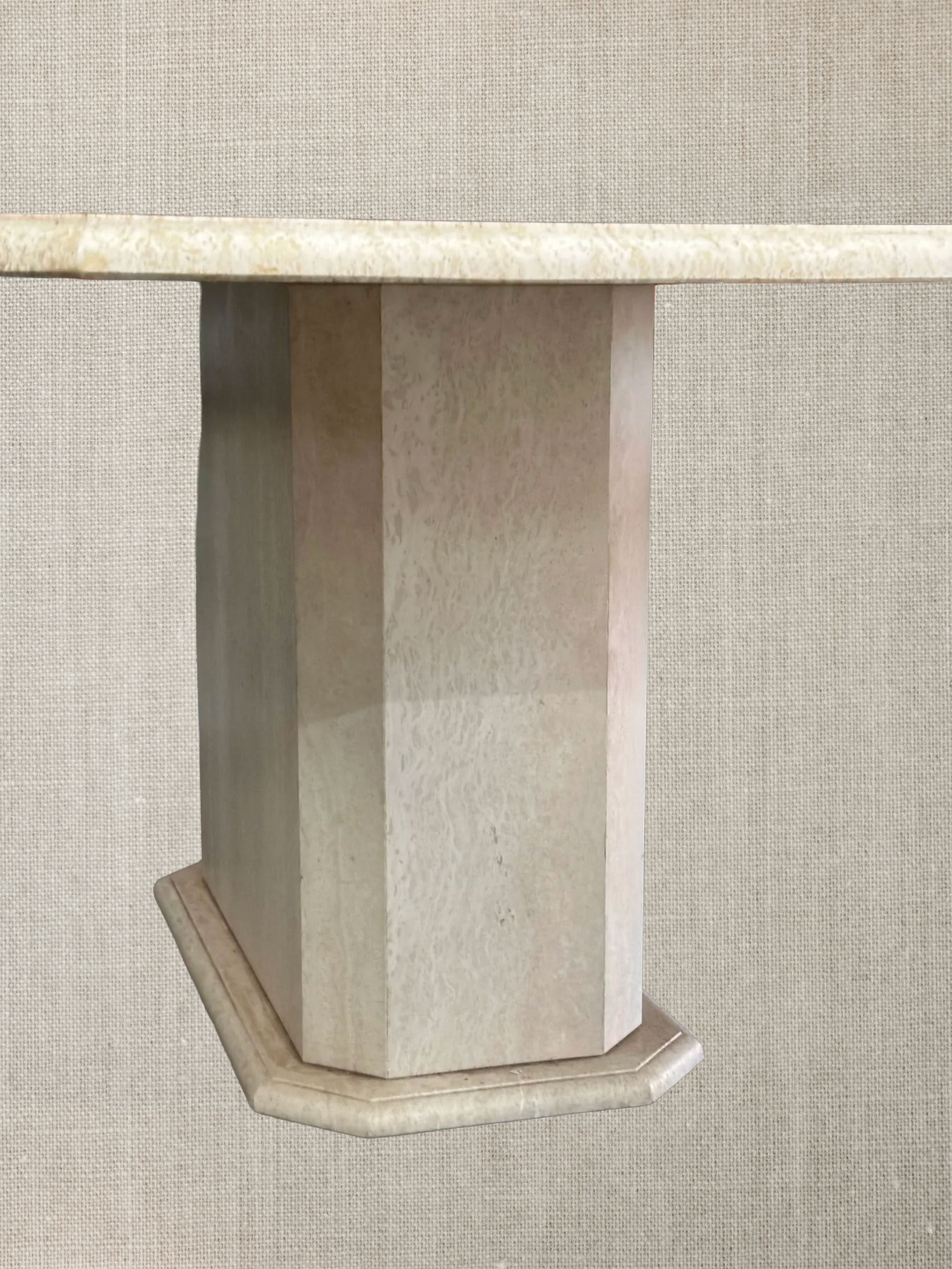 Travertine Dining Table - Italian Midcentury