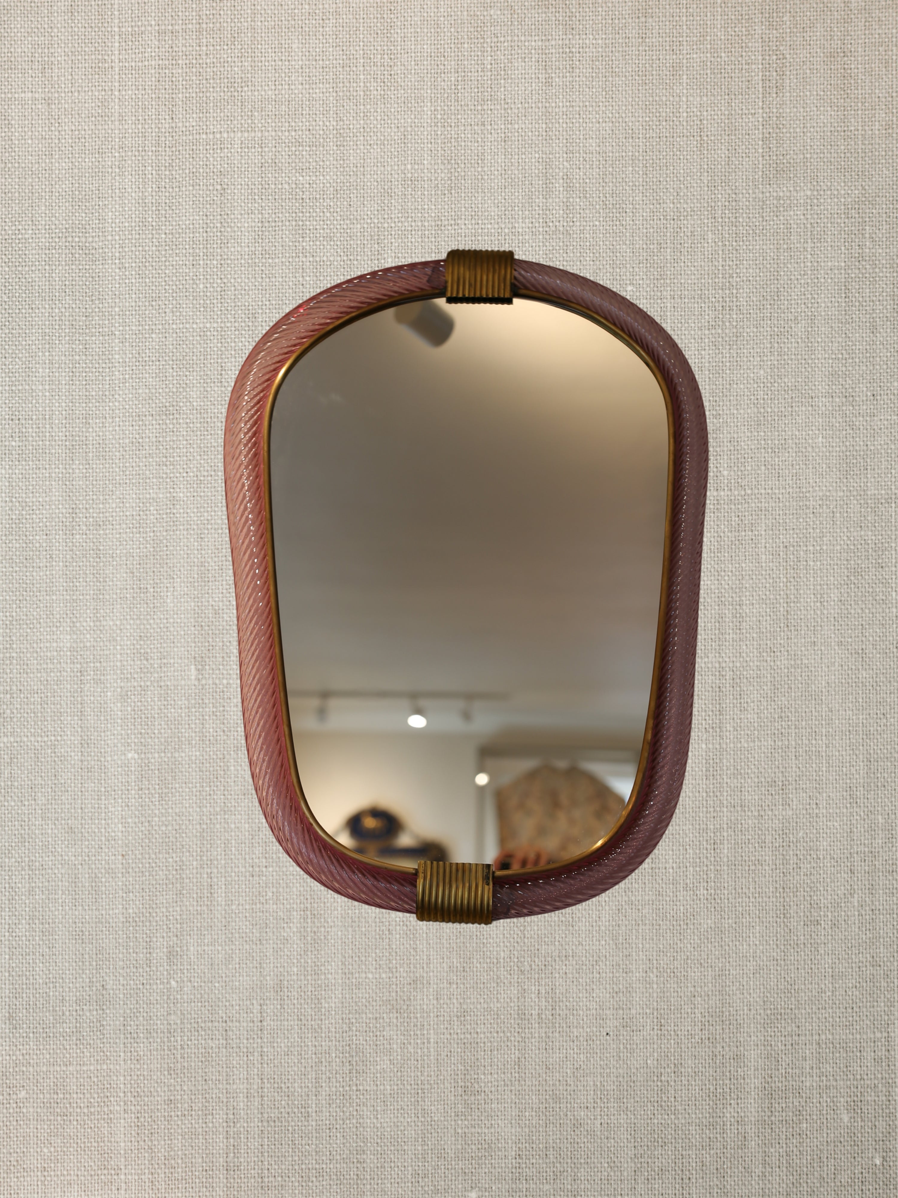 Venetian Murano Glass Mirror - Rosa