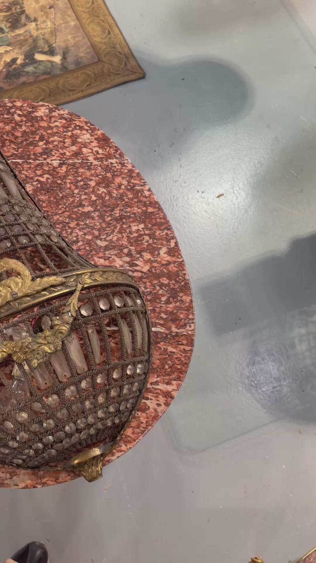 Load video: Italian Bronze &amp; Crystal Sconces c1840 - Pair