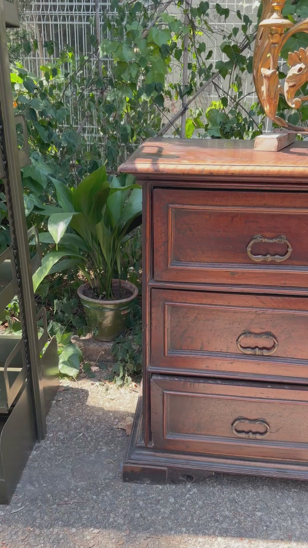 Load video: Walnut Chest Piemonte c1780