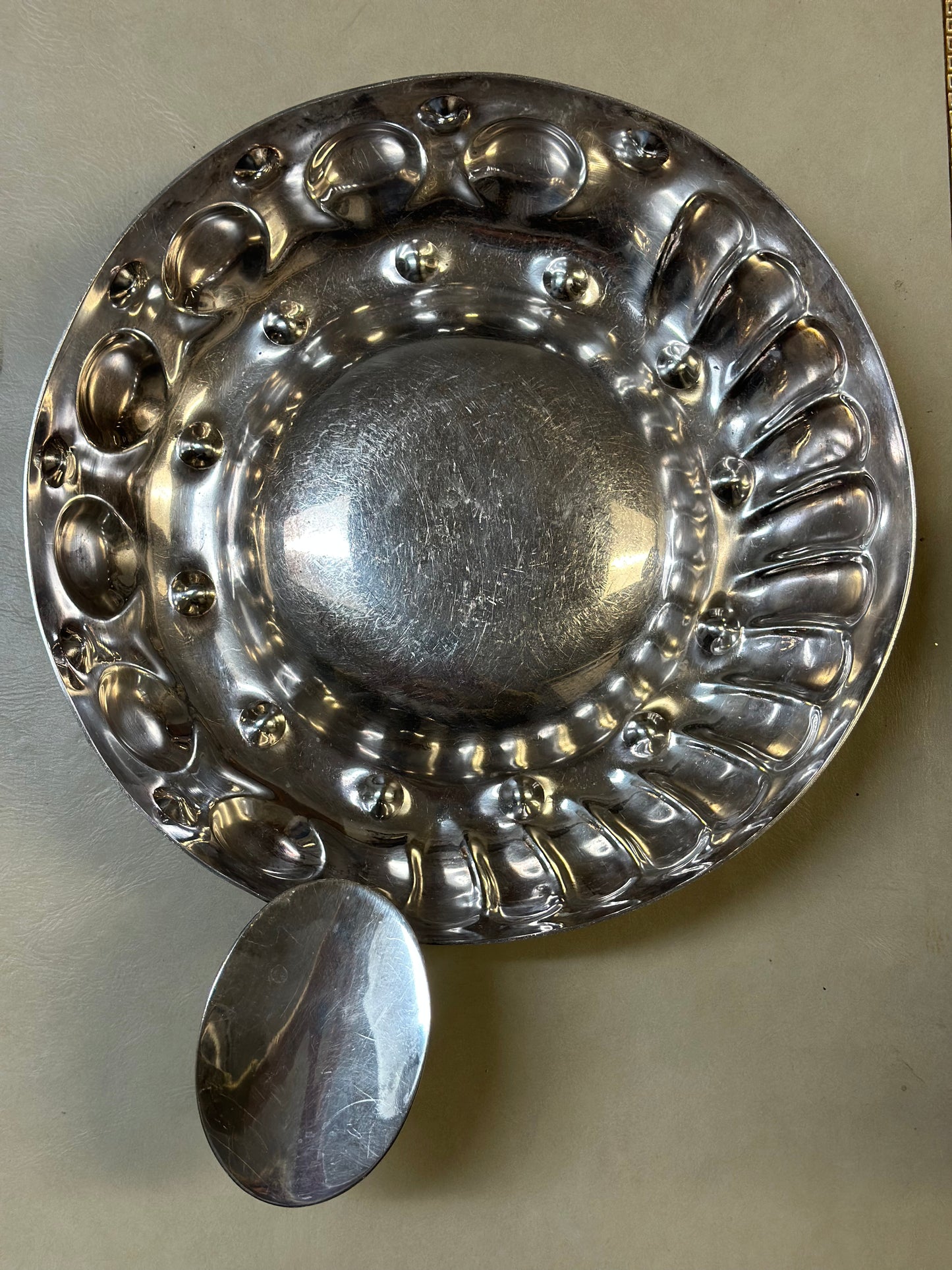 French Silver Vineyard Bowl - Large