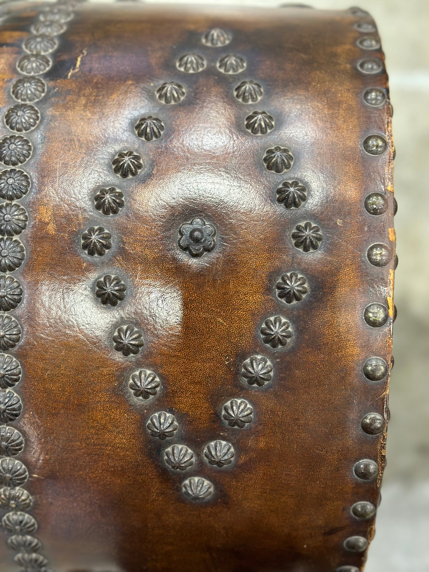 Spanish Studded Leather Trunk