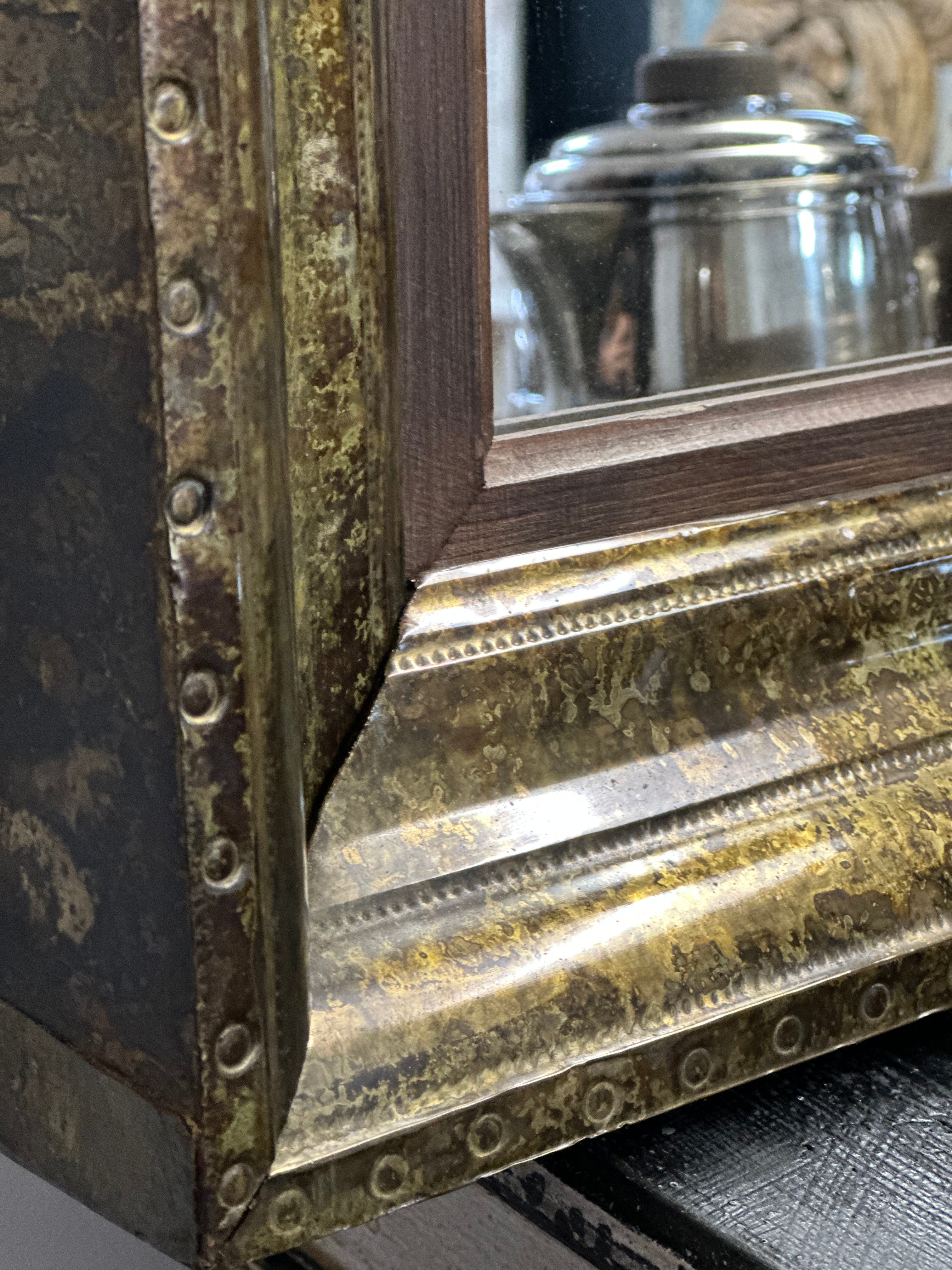 Wood & Brass Mirror - Barcelona