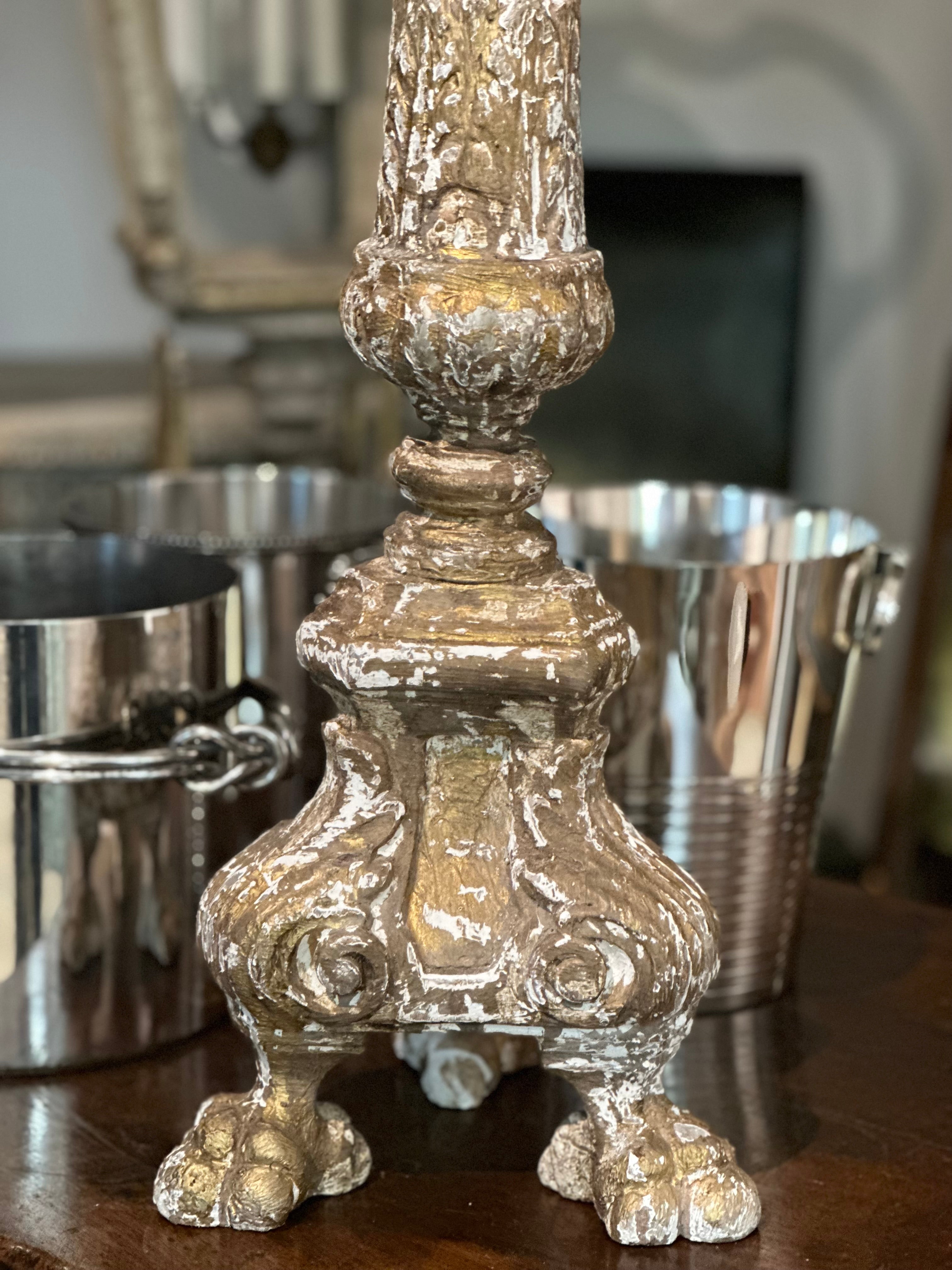 Italian Baroque Candlestick c1780