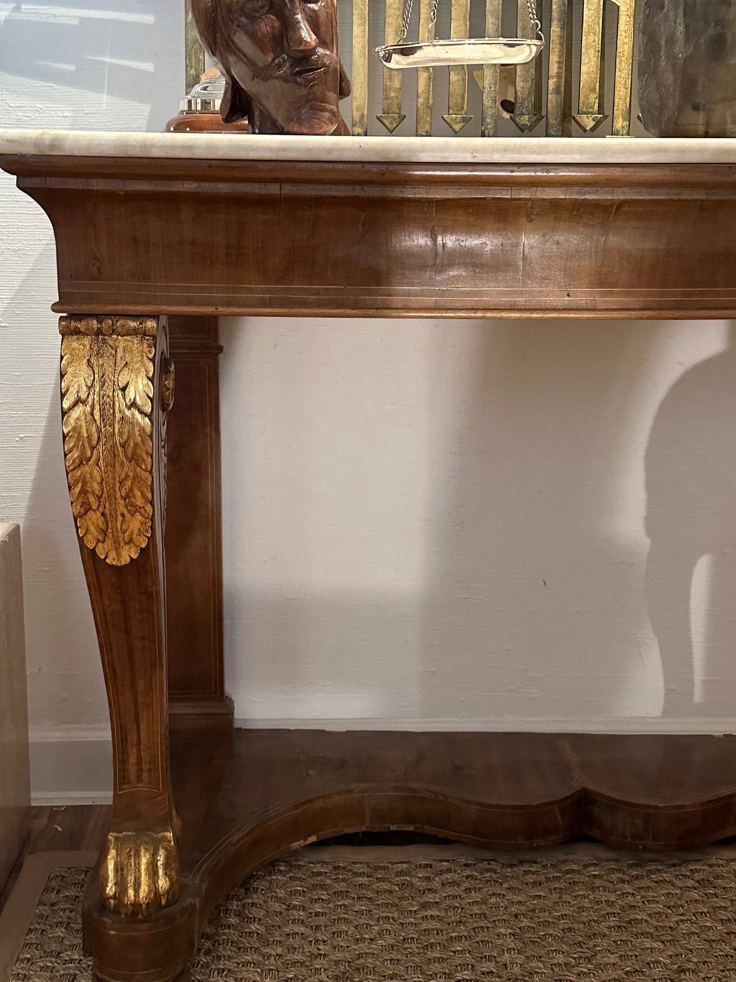 Mahogany Console With Marble Top c1820