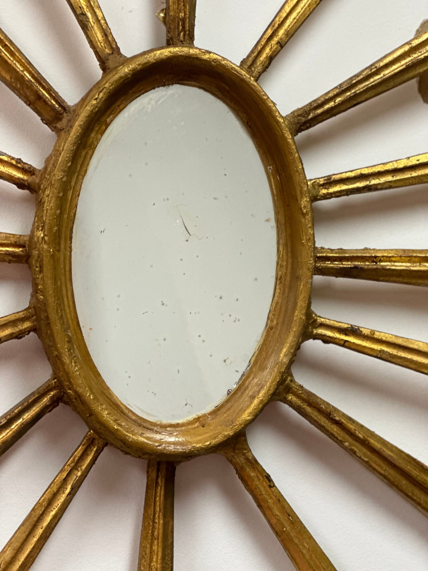 Sunburst With Oval Mirror - Italian  c1880